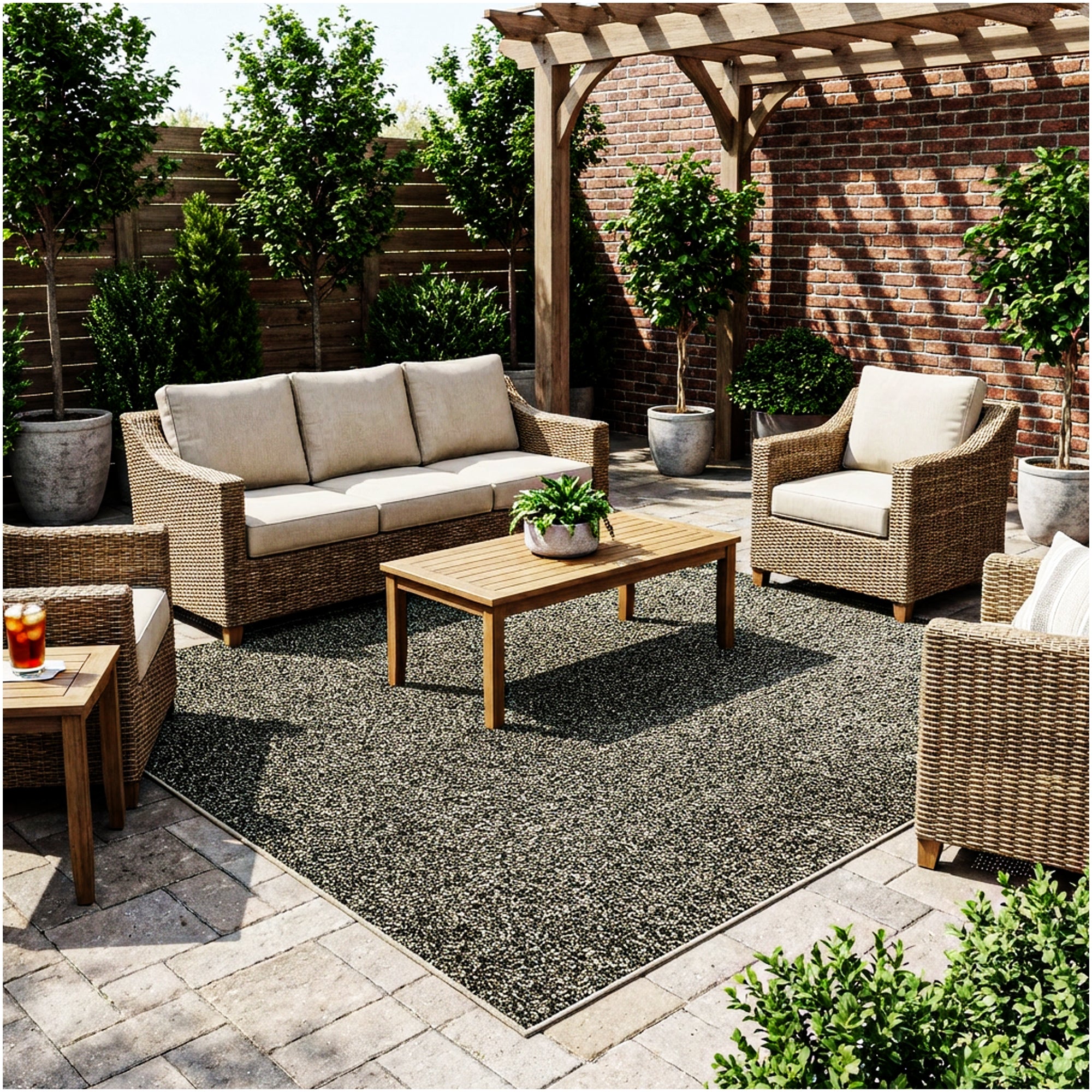 Indoor/Outdoor Artificial Grass Rugs – Lightweight, Standard Sizes, 6 Colors