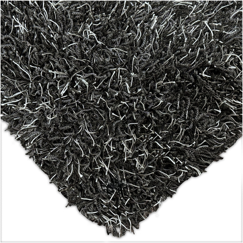 Black Marble Shag Area Rug | Ultra Soft Plush Rectangle Rug