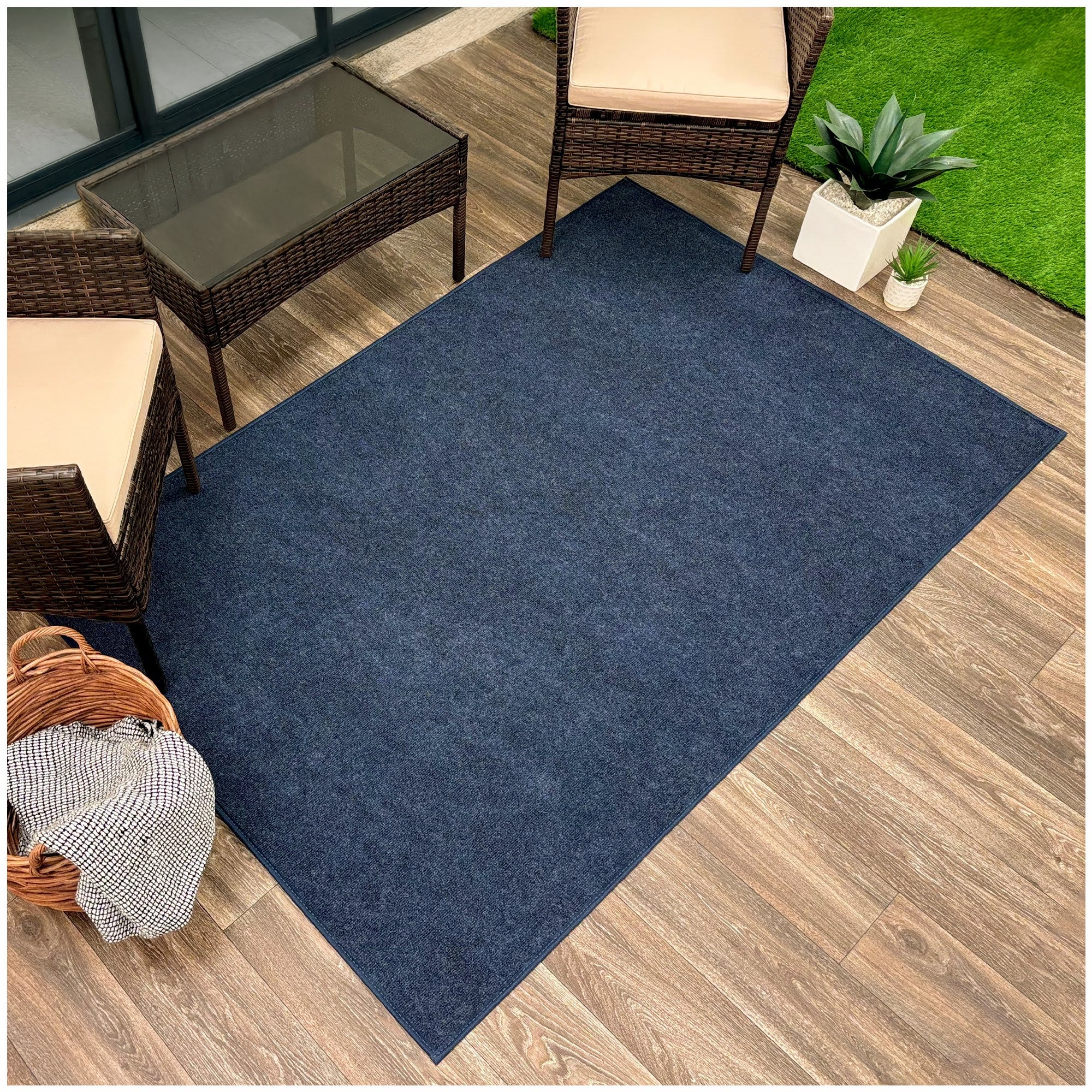 Ribbed Indoor-Outdoor Area Rug