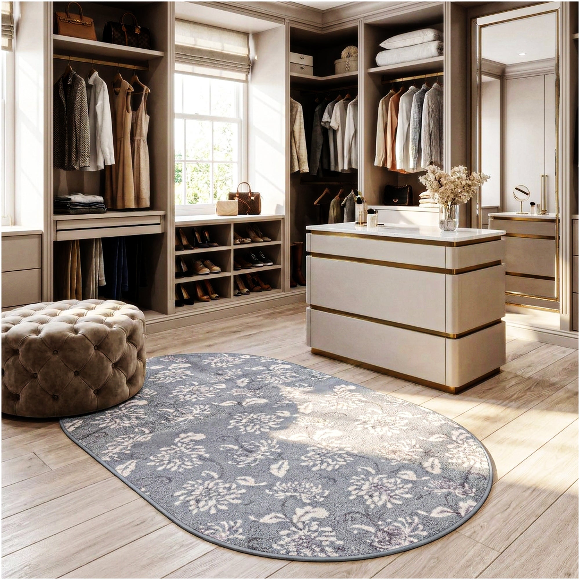 Milliken Grand Fleur Indoor Area Rug – Floral Design, Multiple Colors