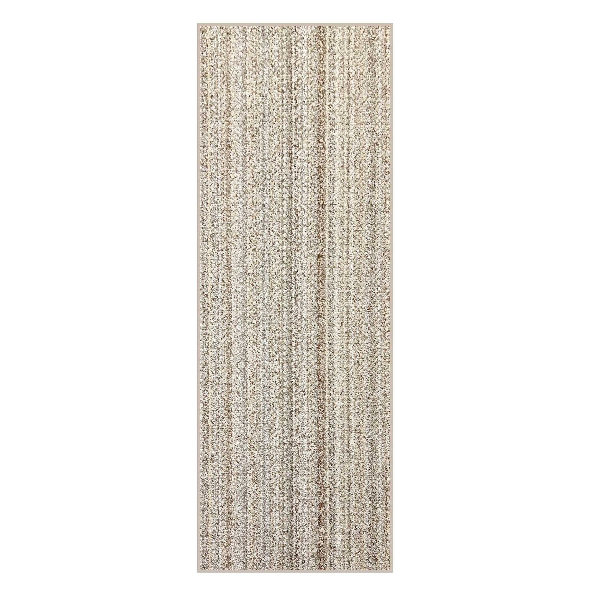 Boho Striped Beige Recycled Berber Loop Area Rug – Custom Size Indoor Carpet