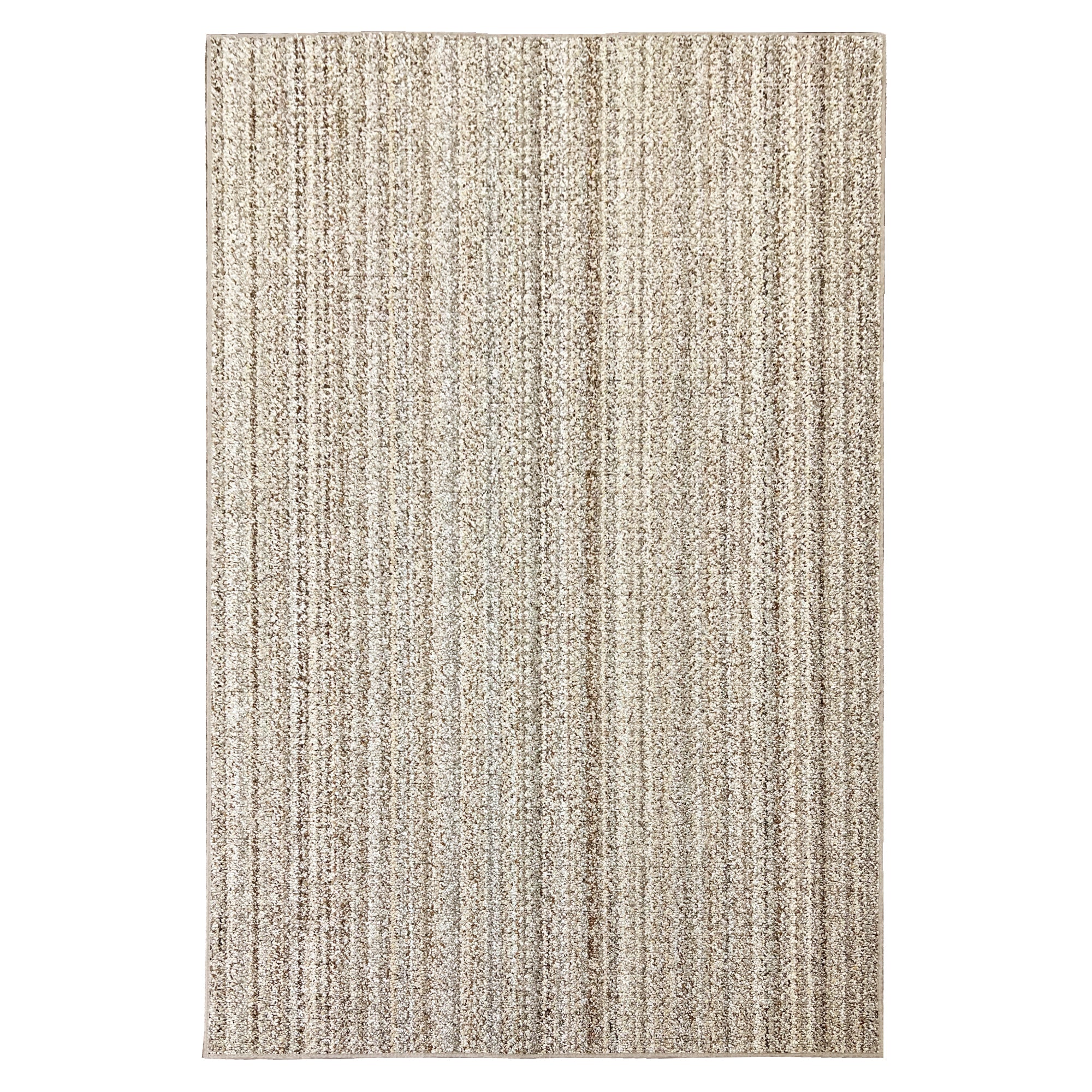 Boho Striped Beige Recycled Berber Loop Area Rug – Custom Size Indoor Carpet