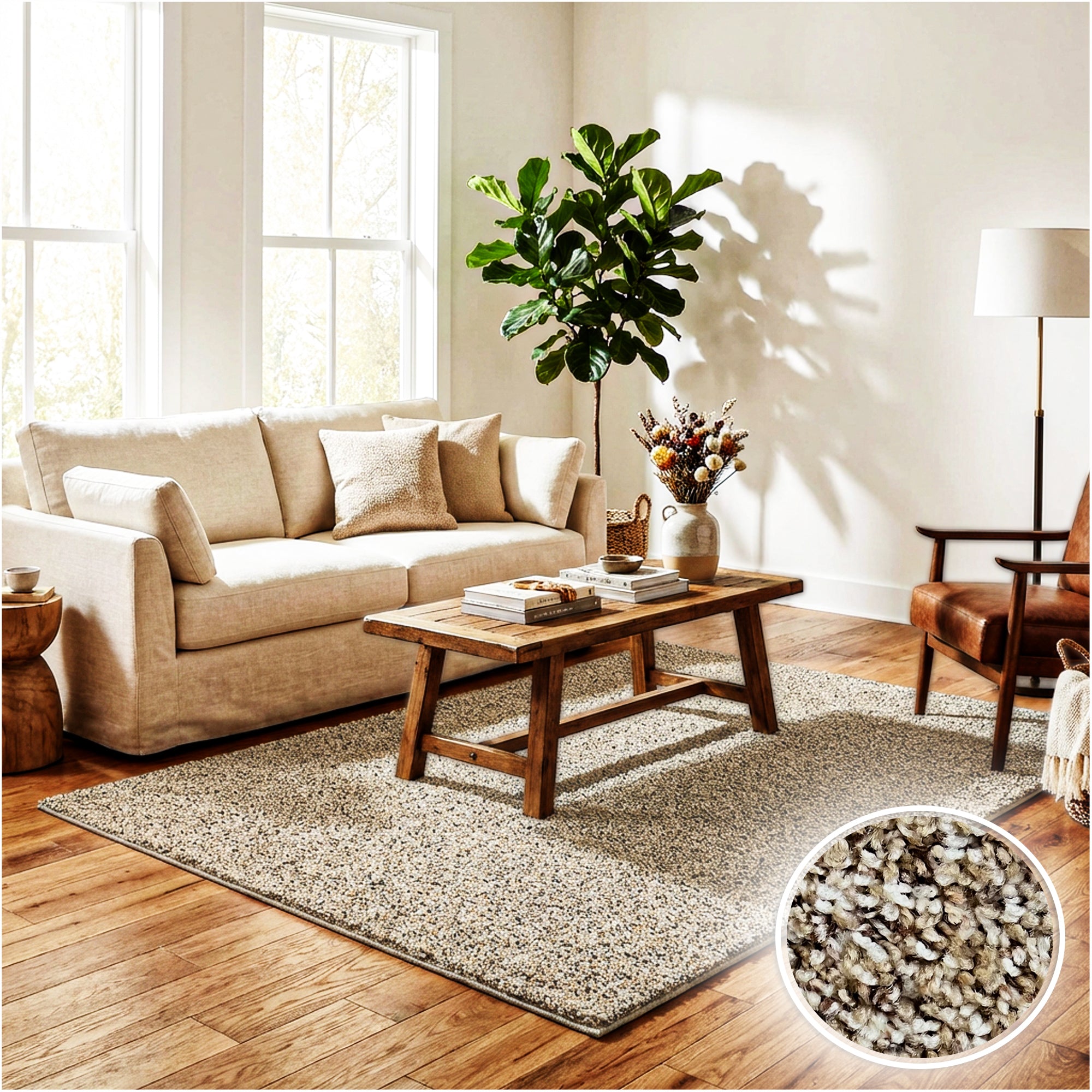 Toast of the Town Plush Frieze Area Rug