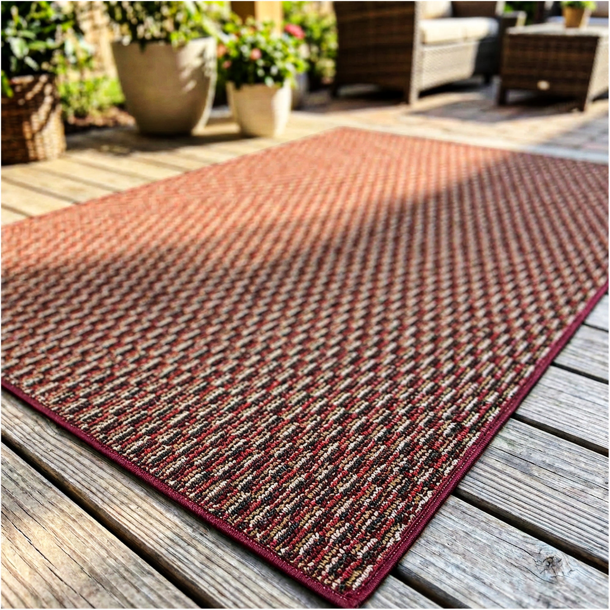 Pattern Play Level Loop Area Rug – Indoor/Outdoor | 5 Colors Available