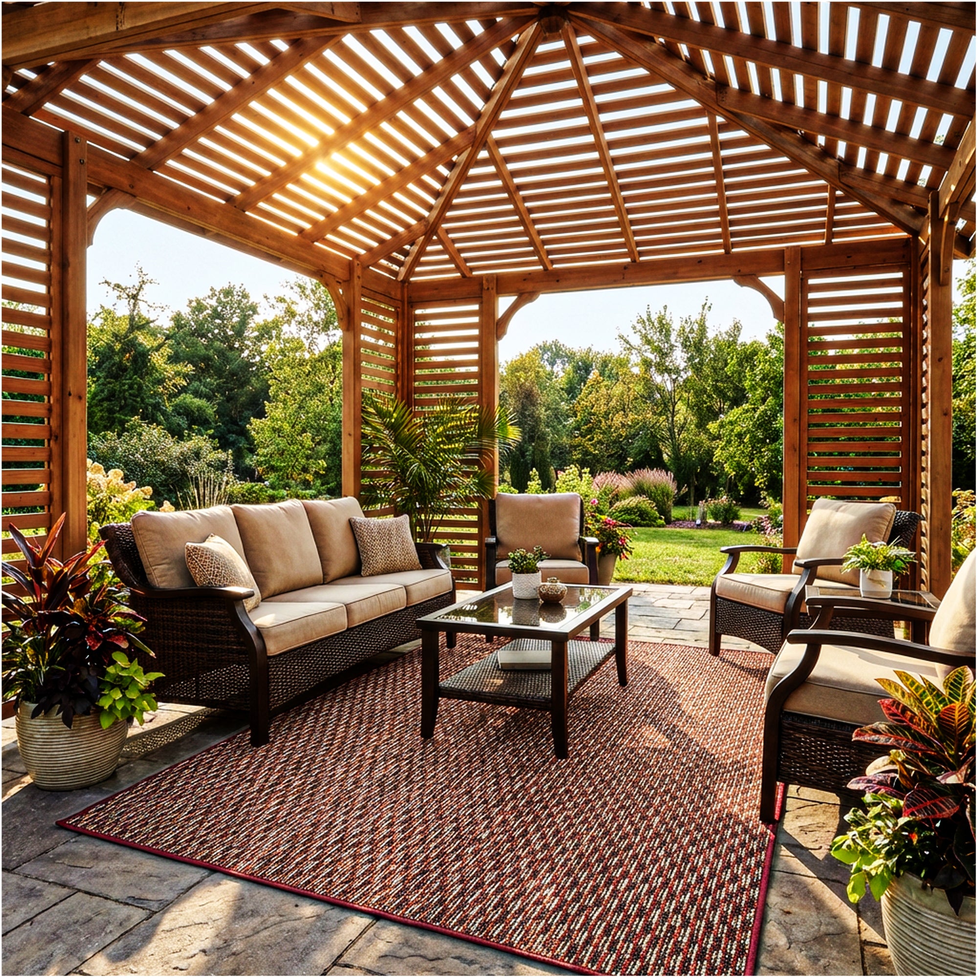 Pattern Play Level Loop Area Rug – Indoor/Outdoor | 5 Colors Available