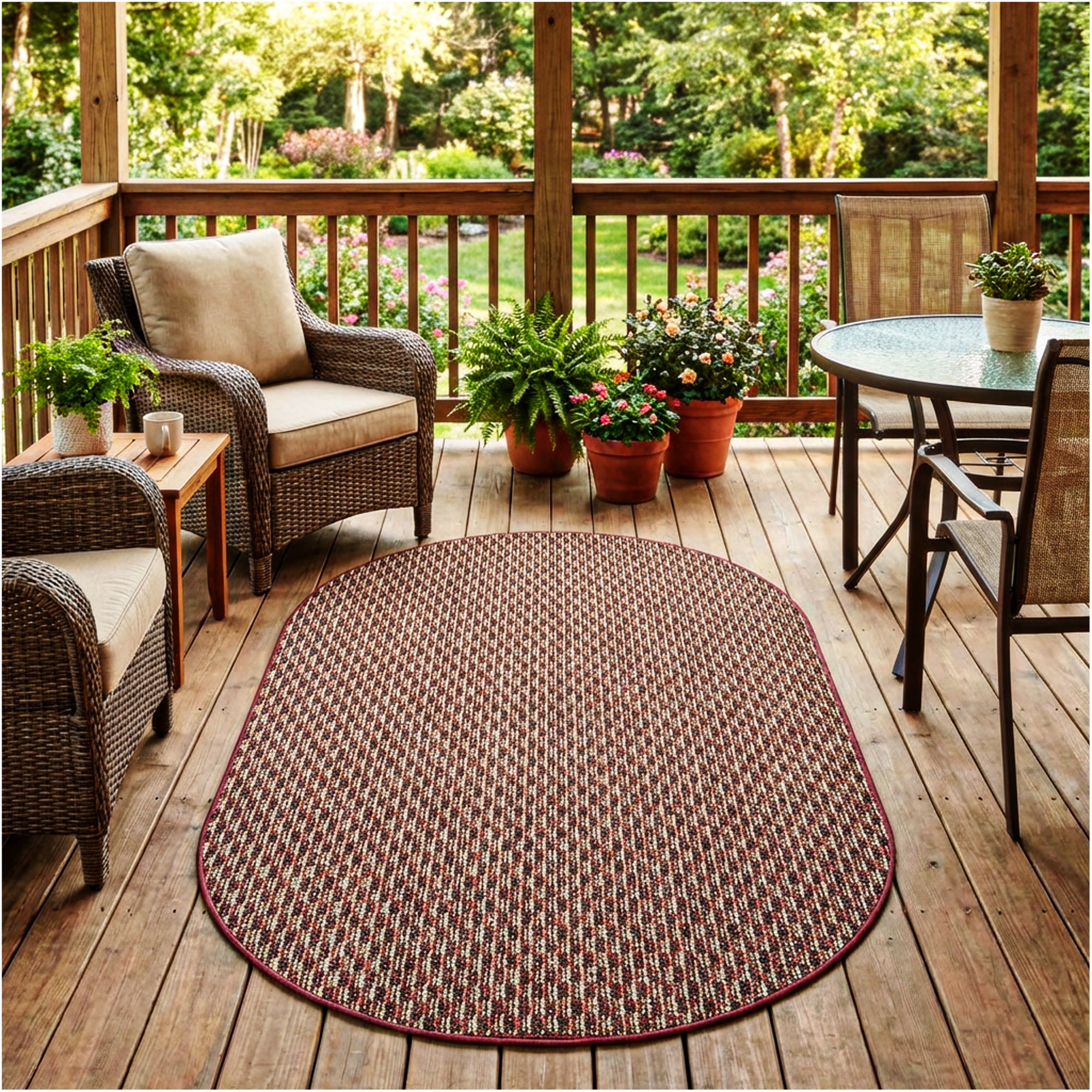 Pattern Play Level Loop Area Rug – Indoor/Outdoor | 5 Colors Available