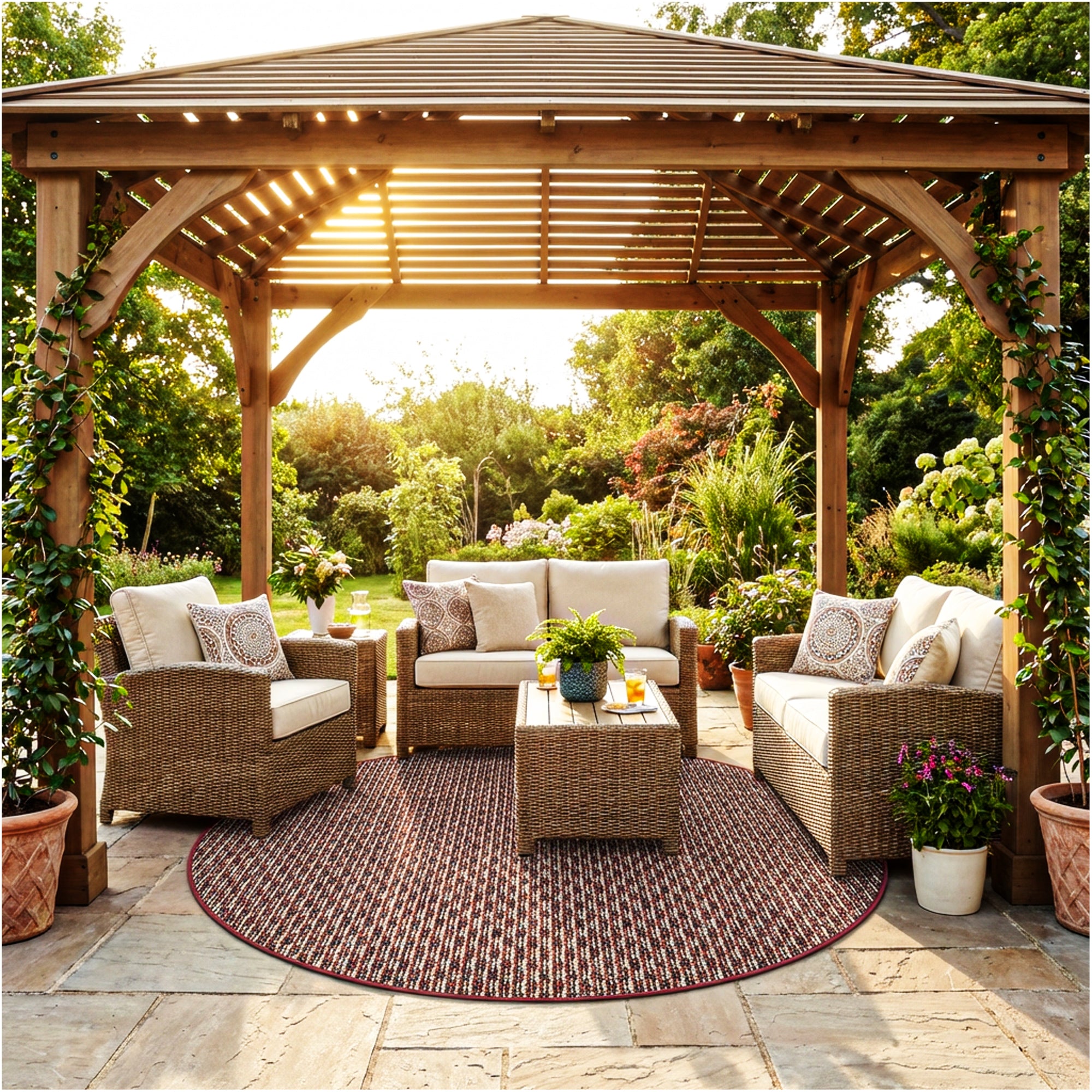 Pattern Play Level Loop Area Rug – Indoor/Outdoor | 5 Colors Available