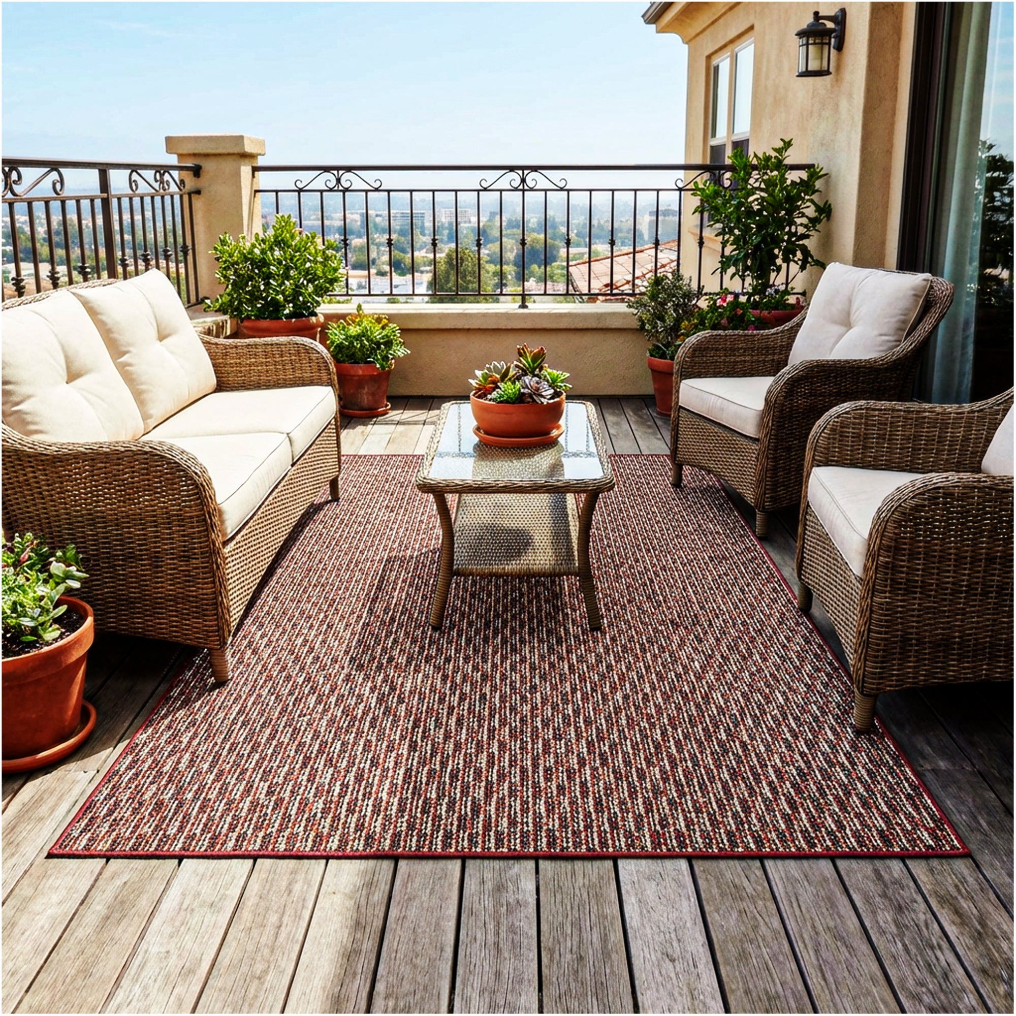 Pattern Play Level Loop Area Rug – Indoor/Outdoor | 5 Colors Available