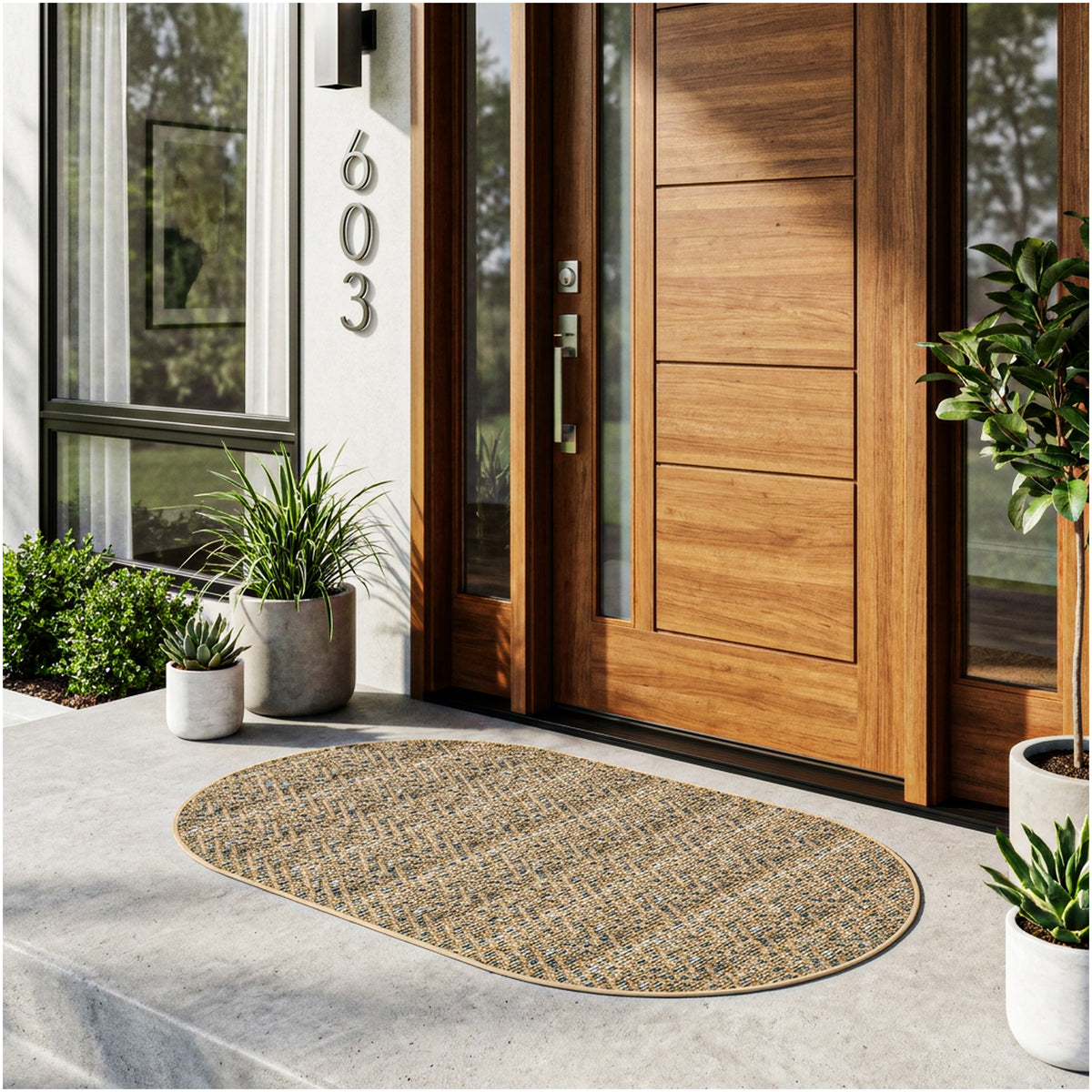 Tortola Chevron Indoor-Outdoor Area Rug | Custom Sizes Available