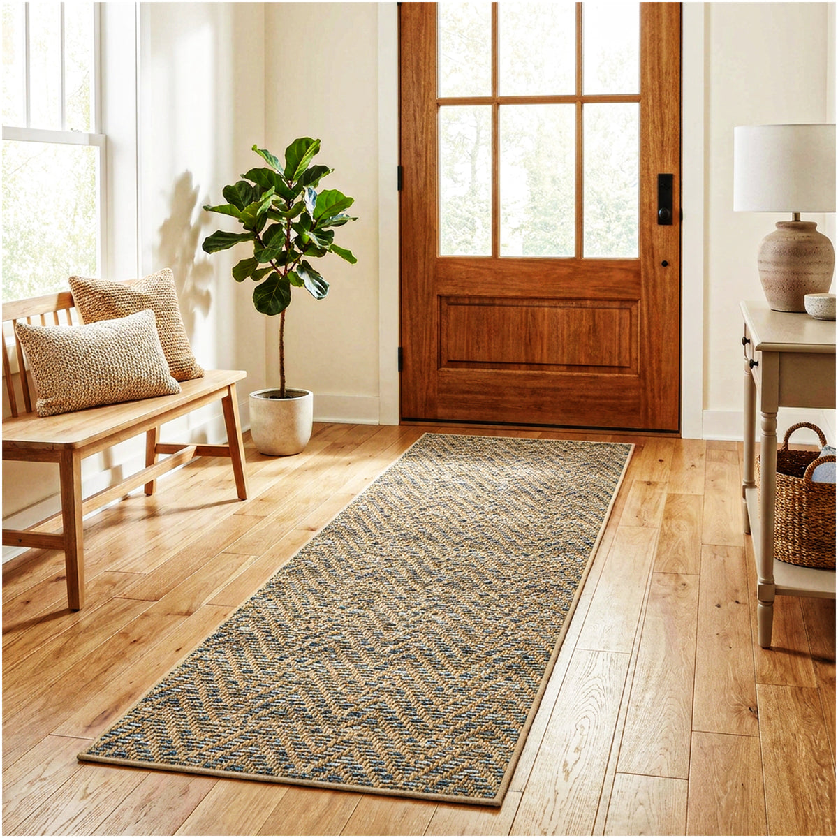 Tortola Chevron Indoor-Outdoor Area Rug | Custom Sizes Available