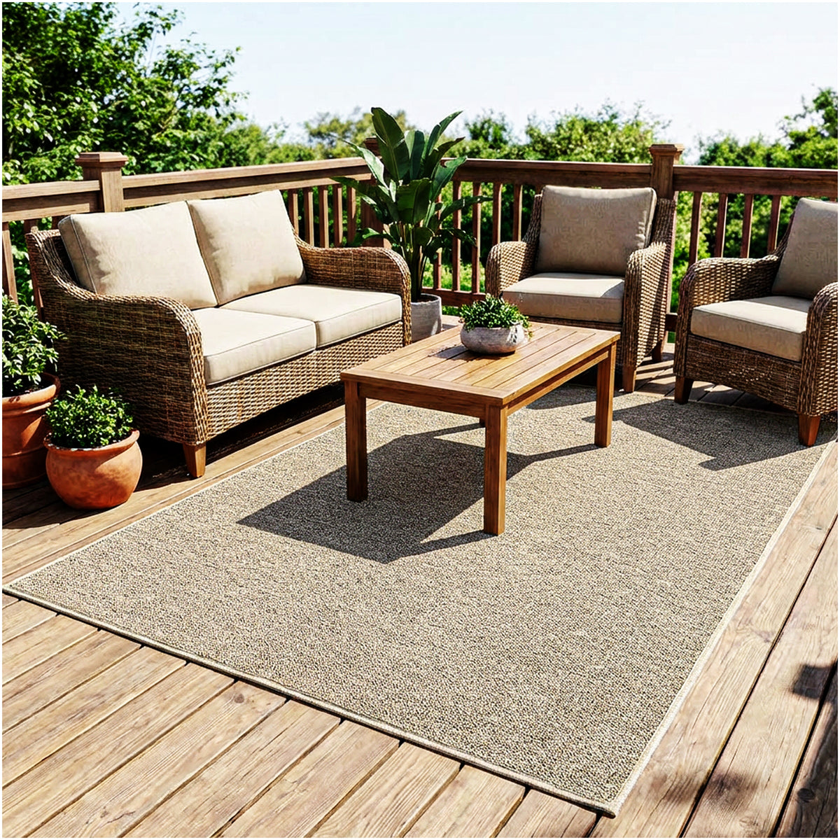 Outside Agenda Indoor Outdoor Rug | Durable Level Loop Rug in Custom Sizes