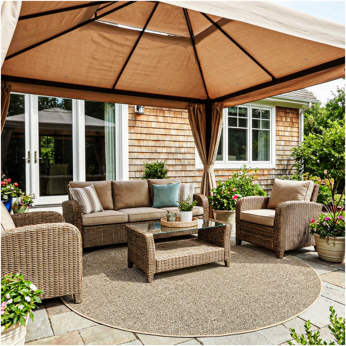 Outside Agenda Indoor Outdoor Rug | Durable Level Loop Rug in Custom Sizes