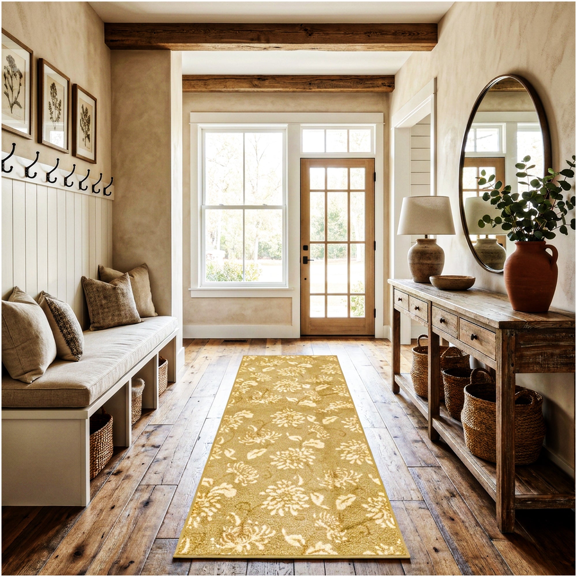 Milliken Grand Fleur Indoor Area Rug – Floral Design, Multiple Colors