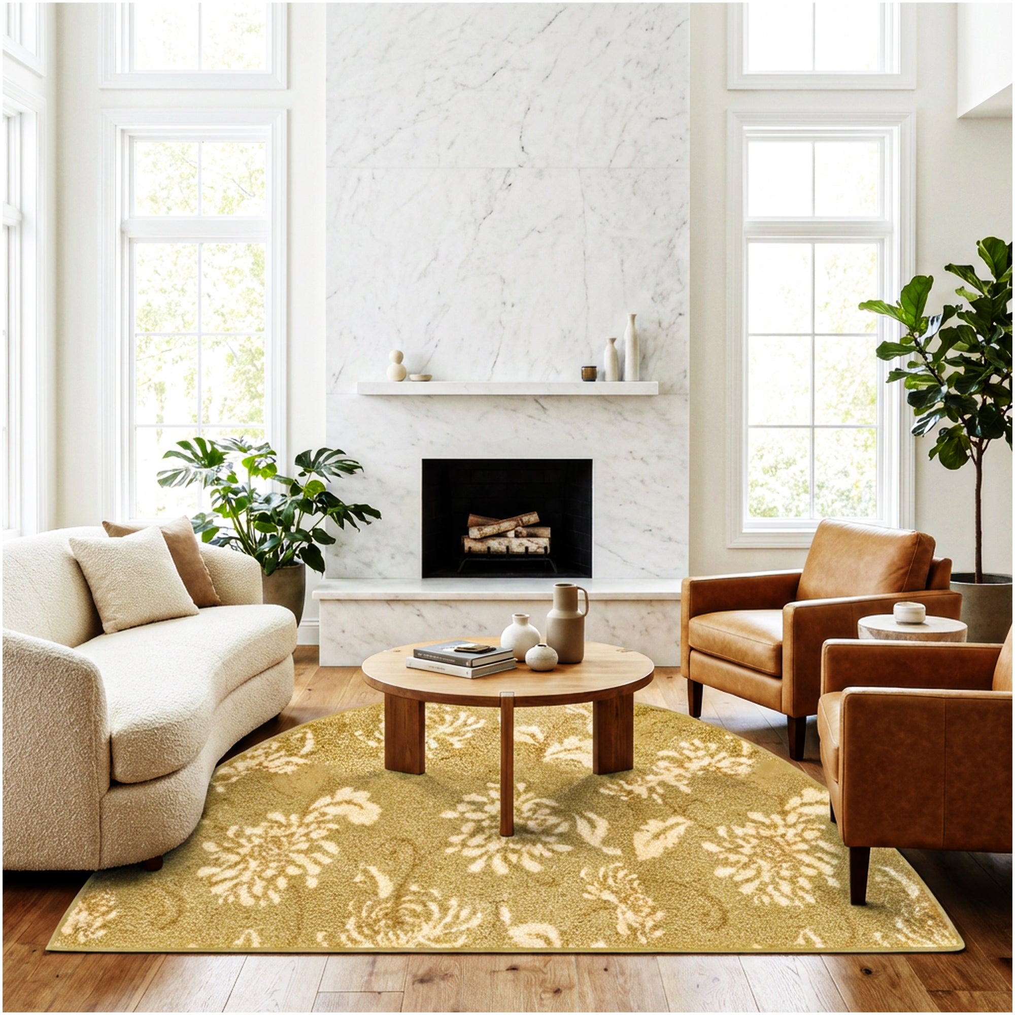 Milliken Grand Fleur Indoor Area Rug – Floral Design, Multiple Colors