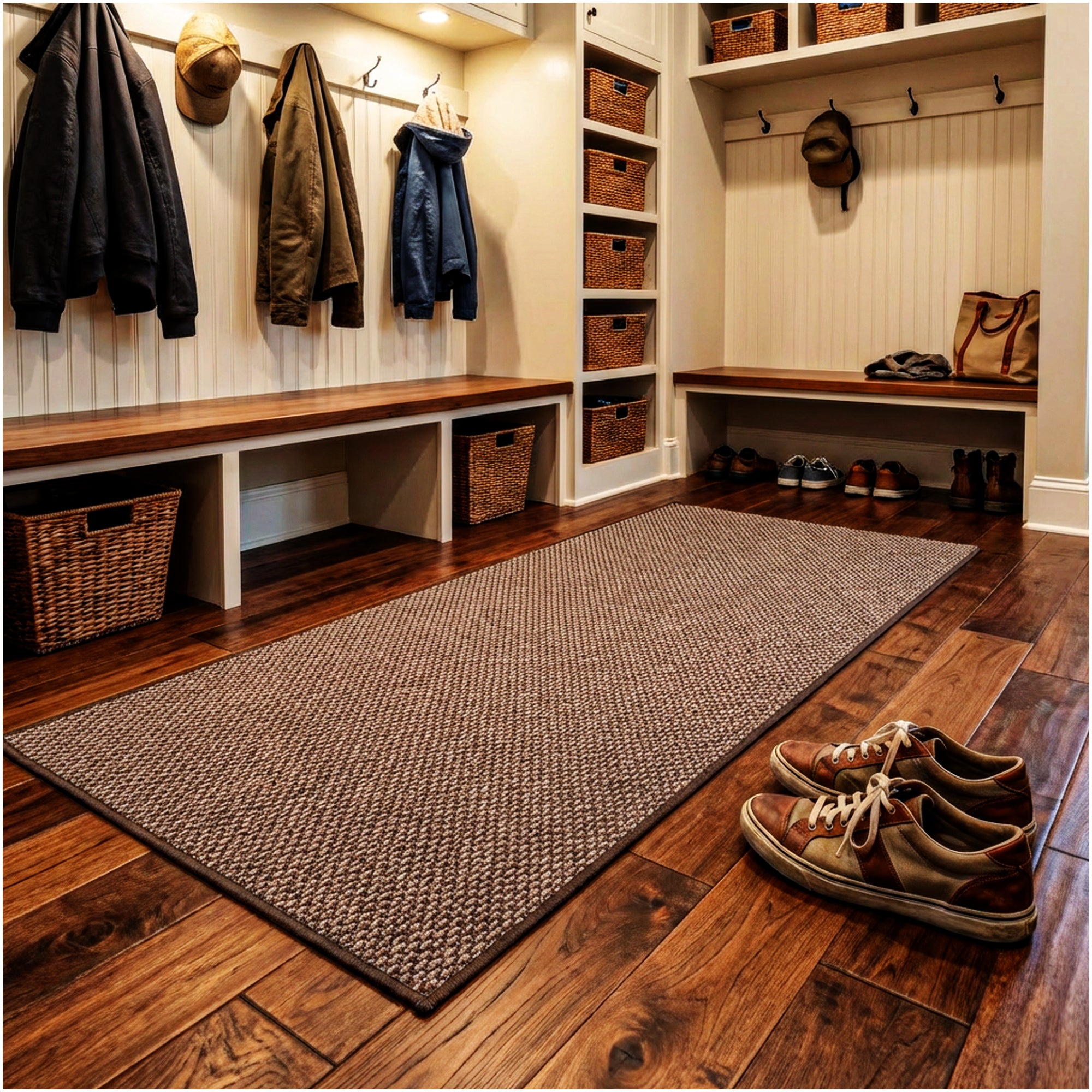 Berber Indoor-Outdoor Area Rug & Runner – Neutral Tones, Custom Sizes