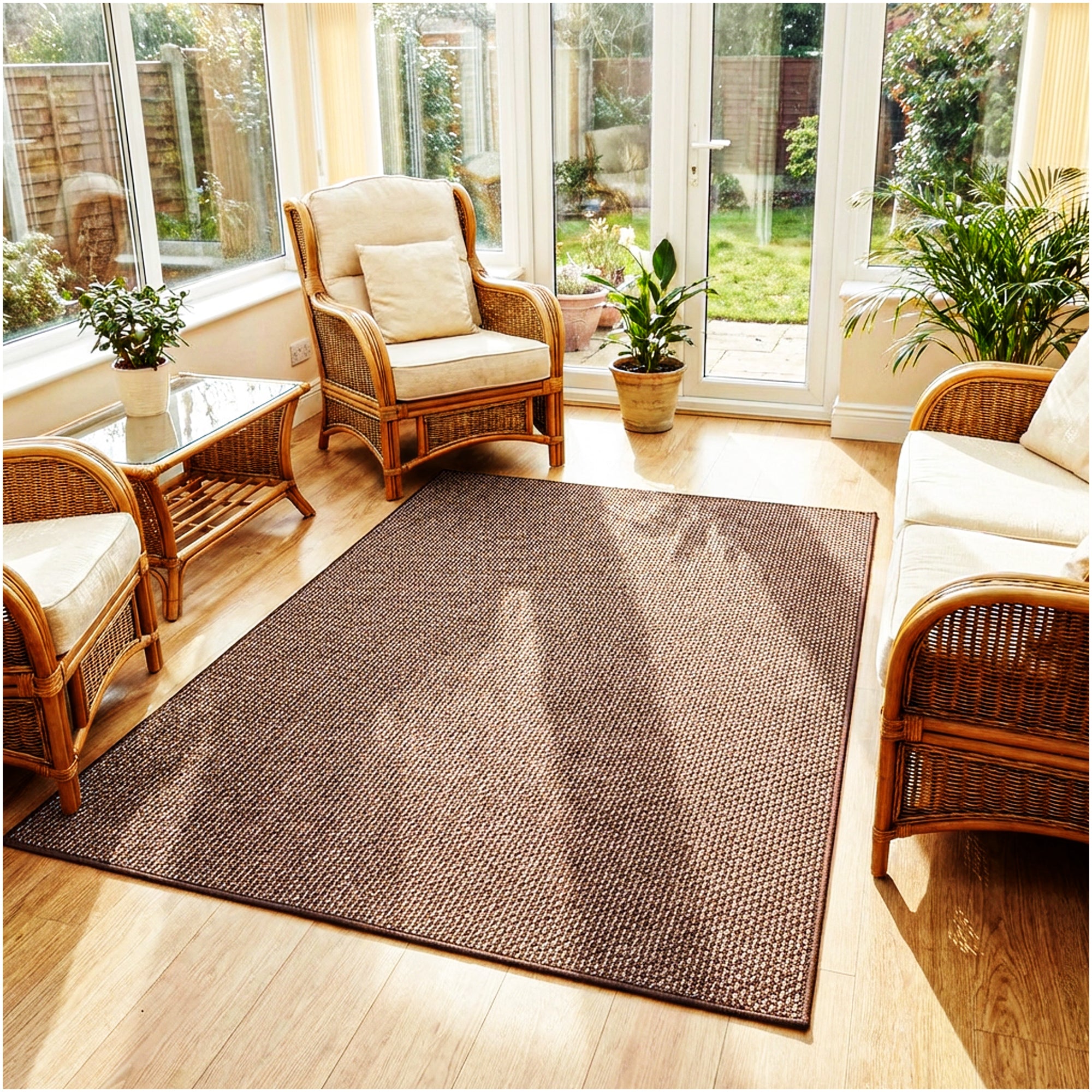 Berber Indoor-Outdoor Area Rug & Runner – Neutral Tones, Custom Sizes