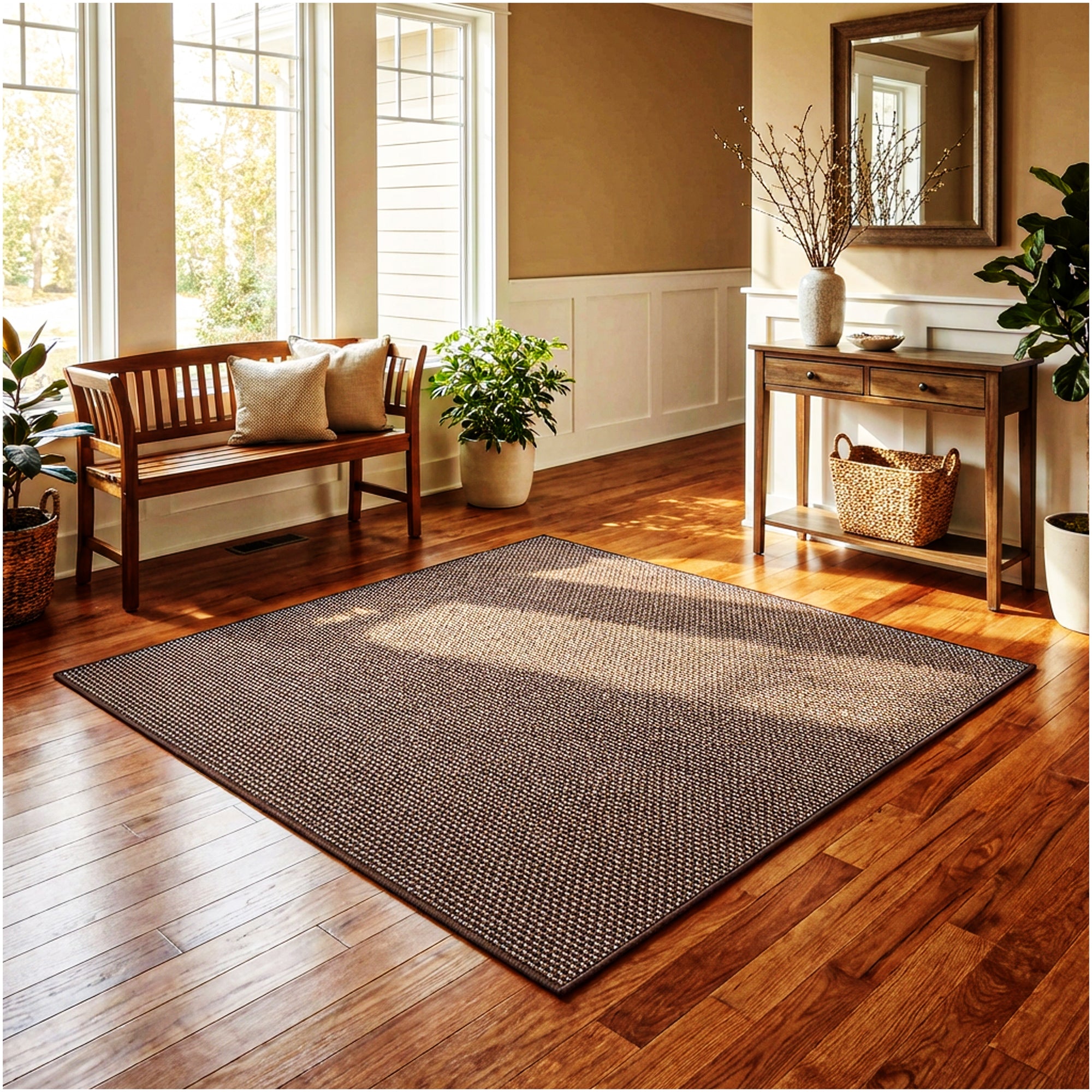 Berber Indoor-Outdoor Area Rug & Runner – Neutral Tones, Custom Sizes