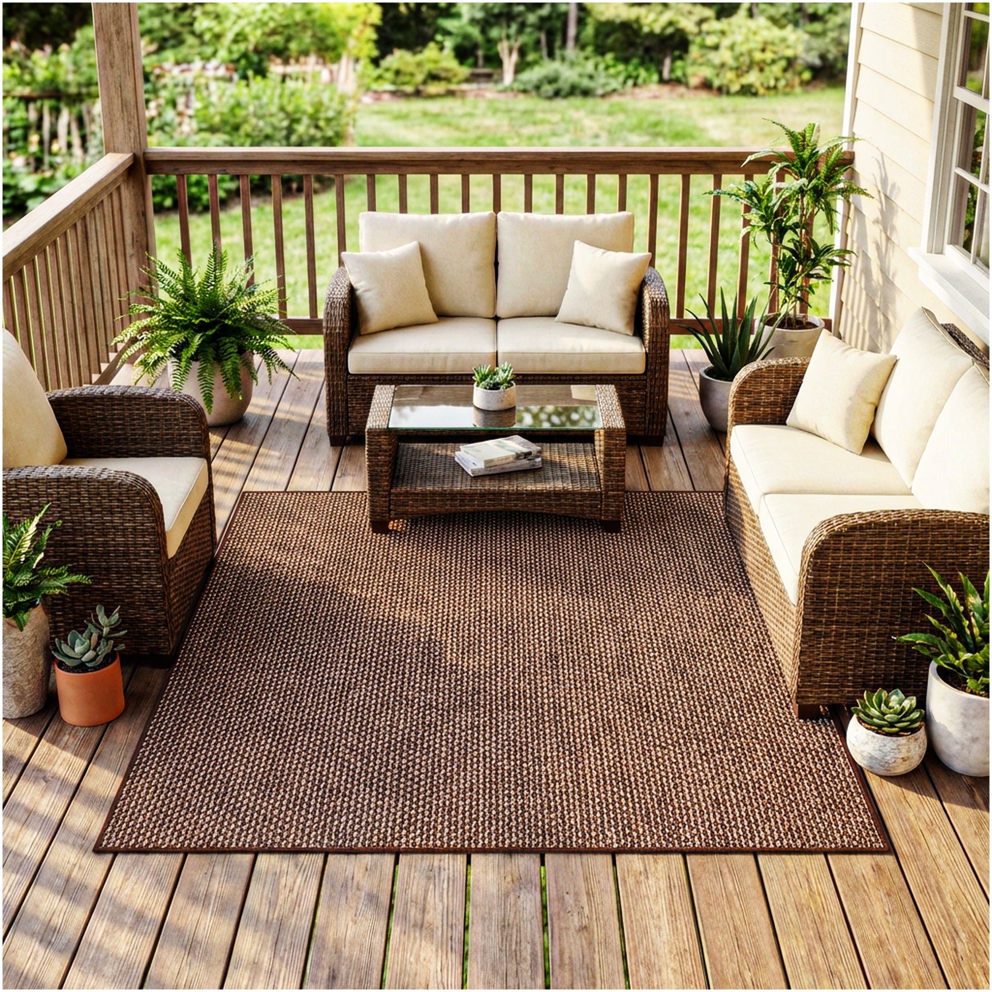 Berber Indoor-Outdoor Area Rug & Runner – Neutral Tones, Custom Sizes