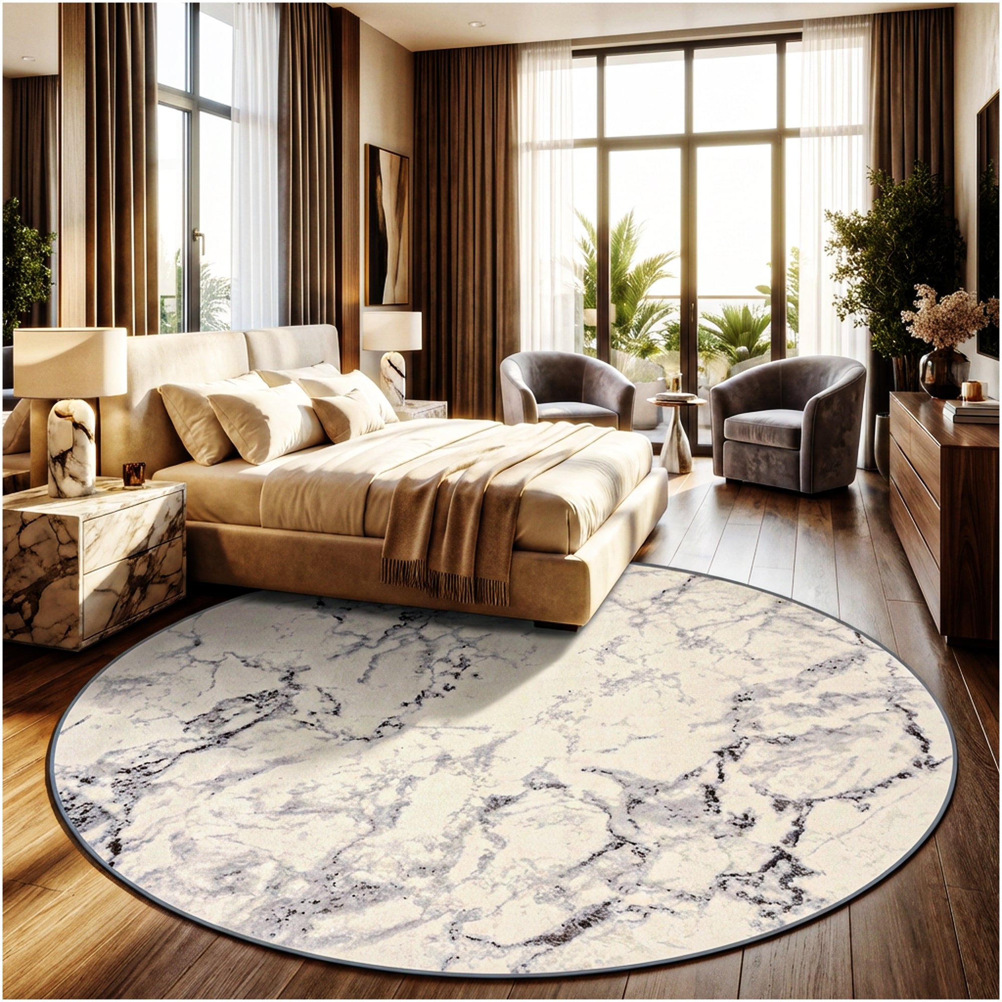 Milliken Cavatori Marble Pattern Indoor Area Rug – 3/8″ Thick, 40 oz Cut Pile