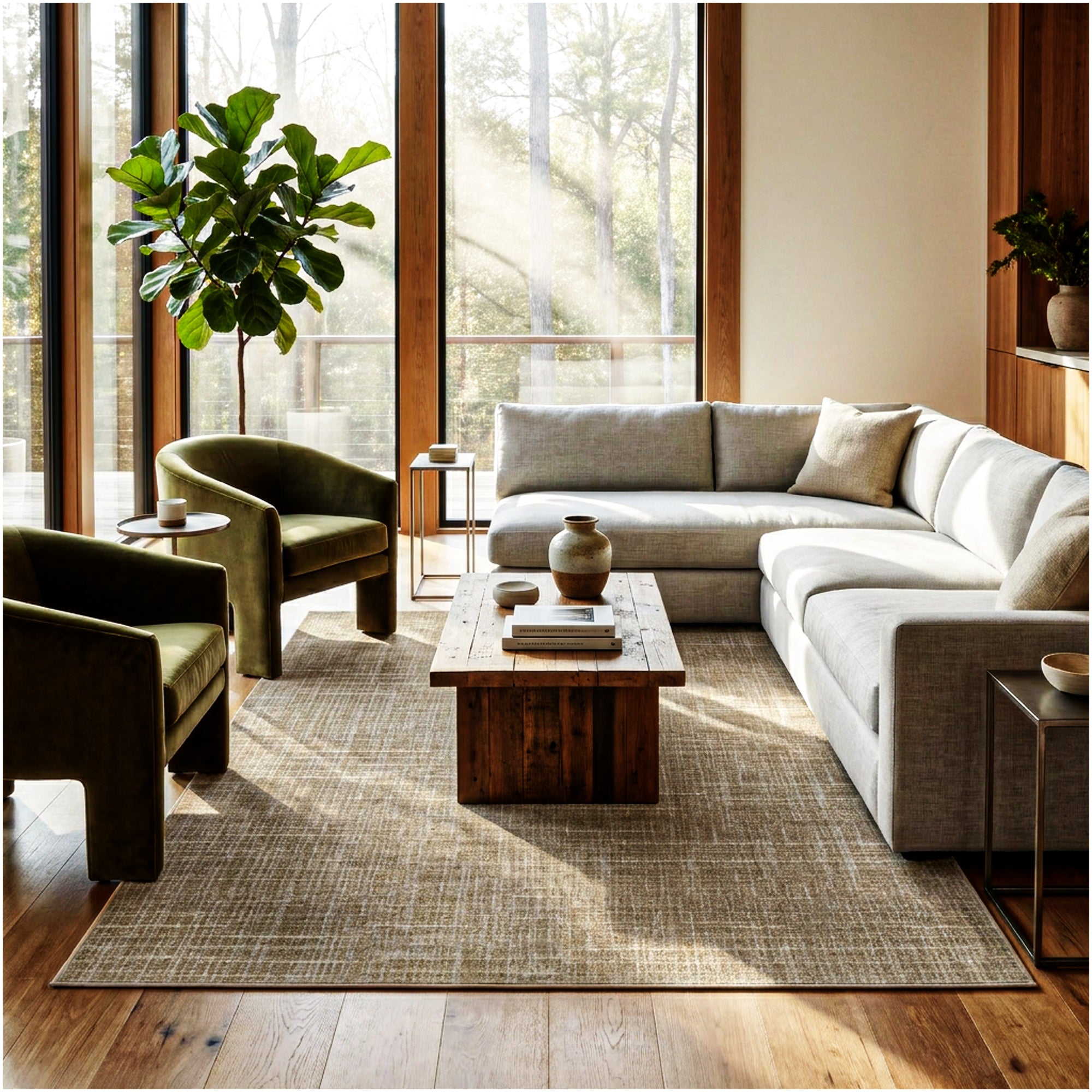 Milliken Stitches Indoor Area Rug – Standard Sizes & Color Options