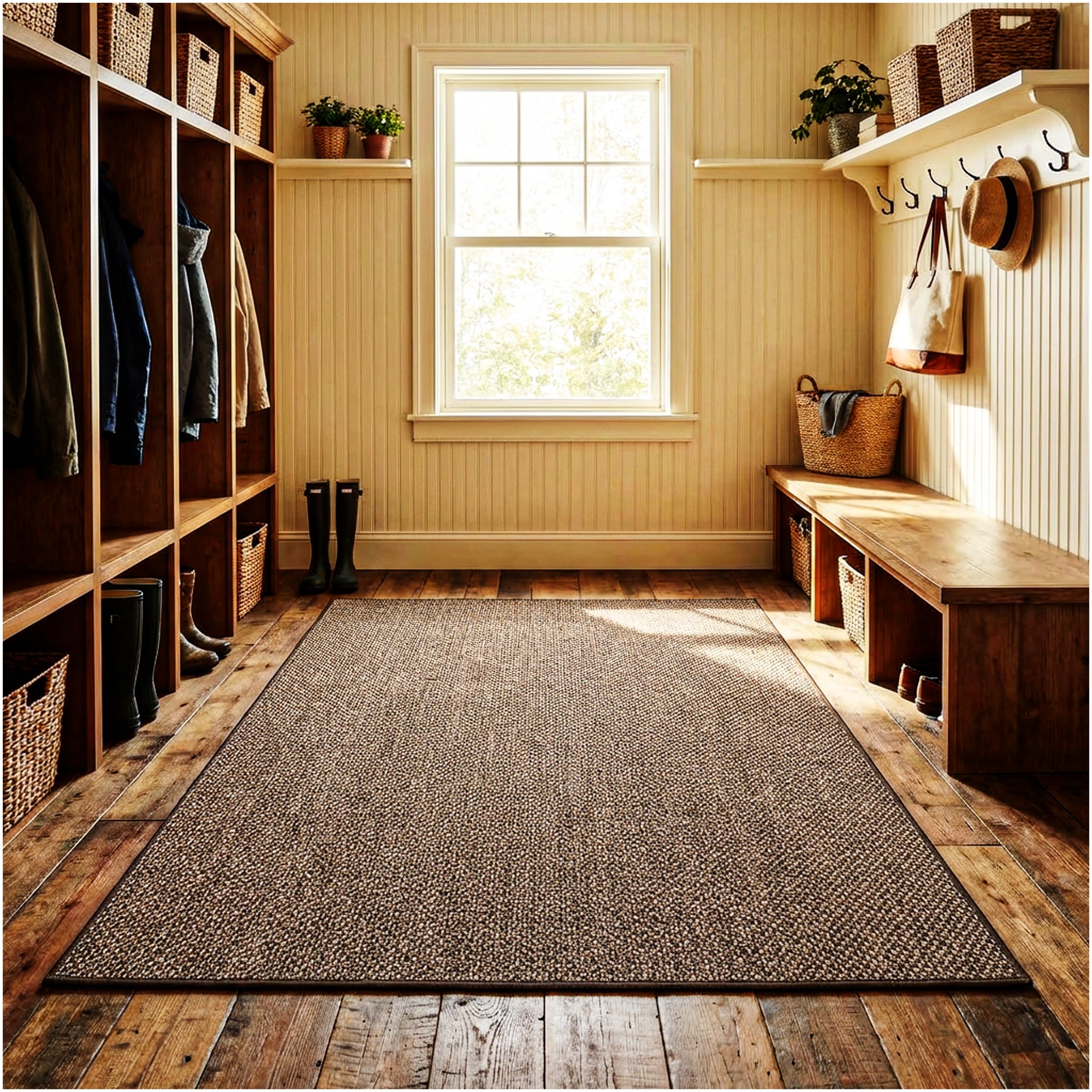 Berber Indoor-Outdoor Area Rug & Runner – Neutral Tones, Custom Sizes
