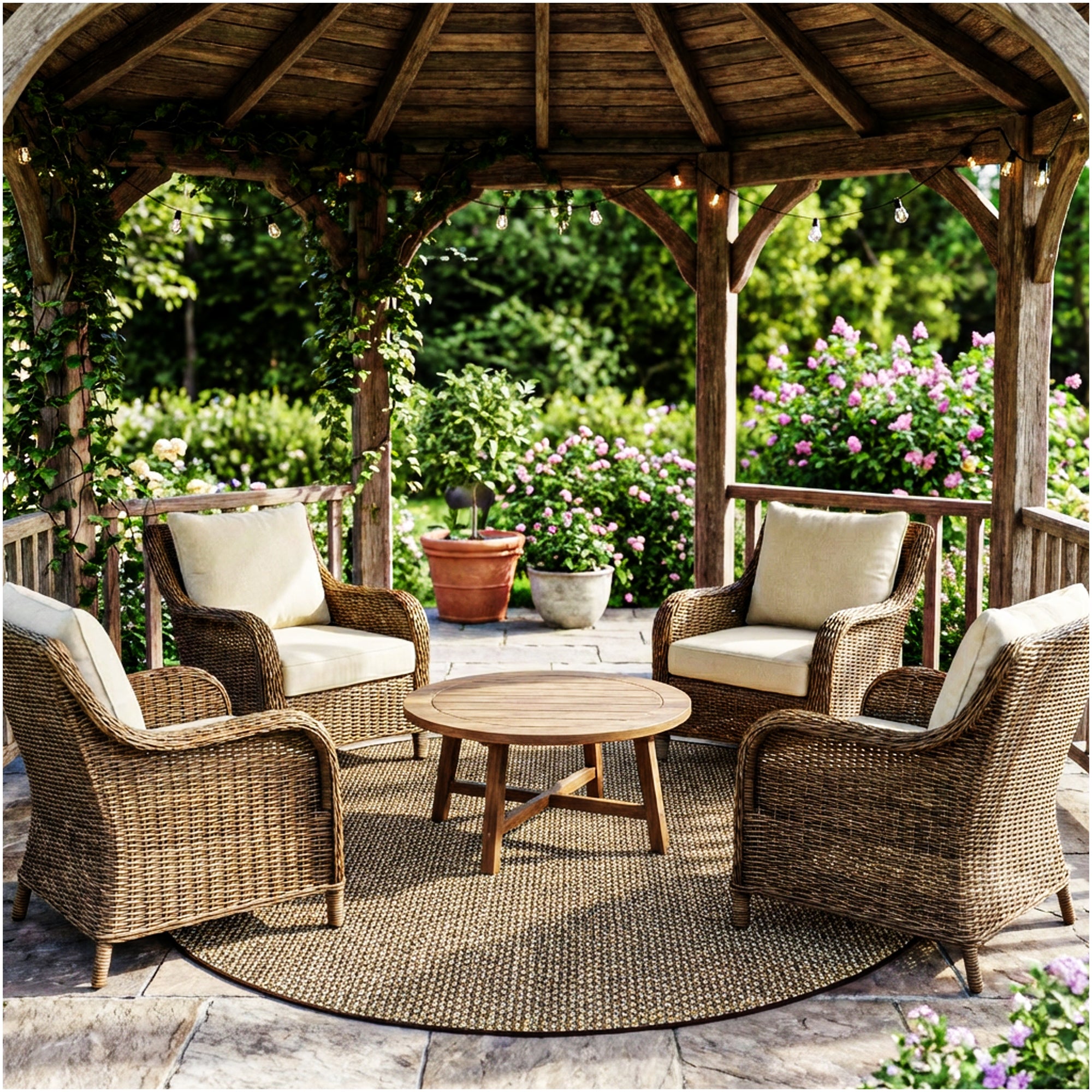 Berber Indoor-Outdoor Area Rug & Runner – Neutral Tones, Custom Sizes
