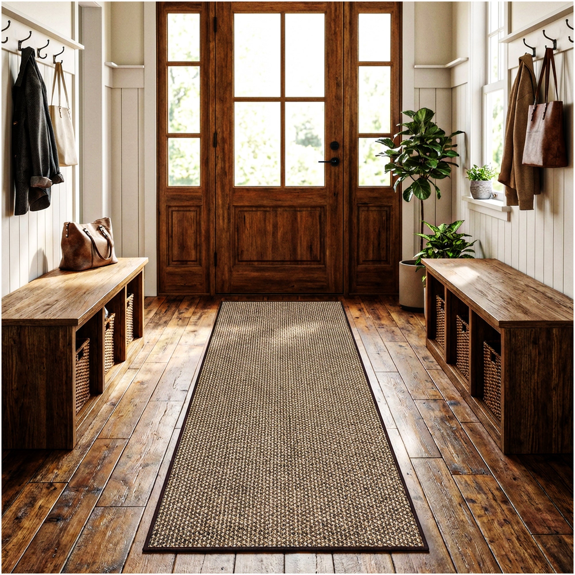 Berber Indoor-Outdoor Area Rug & Runner – Neutral Tones, Custom Sizes