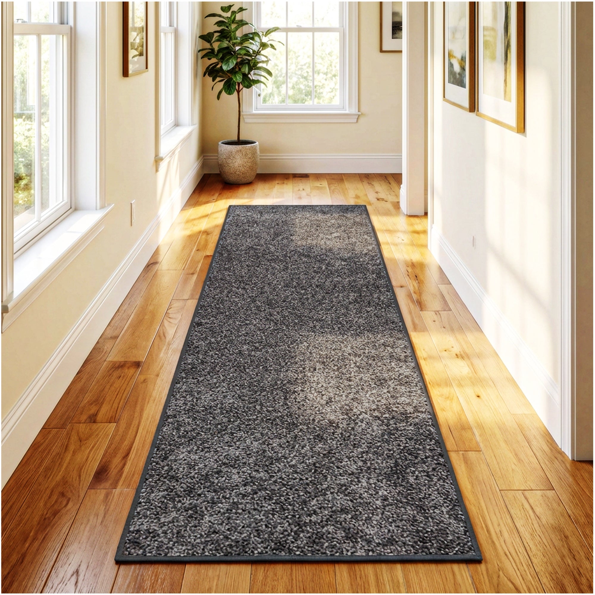 Full Court Indoor Frieze Area Rug – 25 oz Plush Pile, 2 Colors