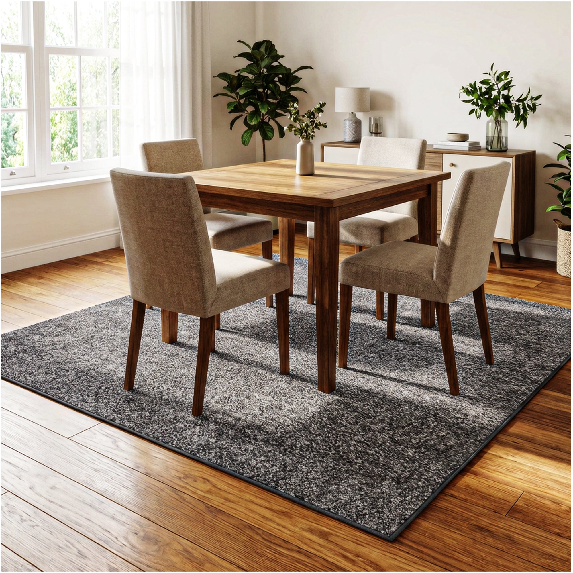 Full Court Indoor Frieze Area Rug – 25 oz Plush Pile, 2 Colors