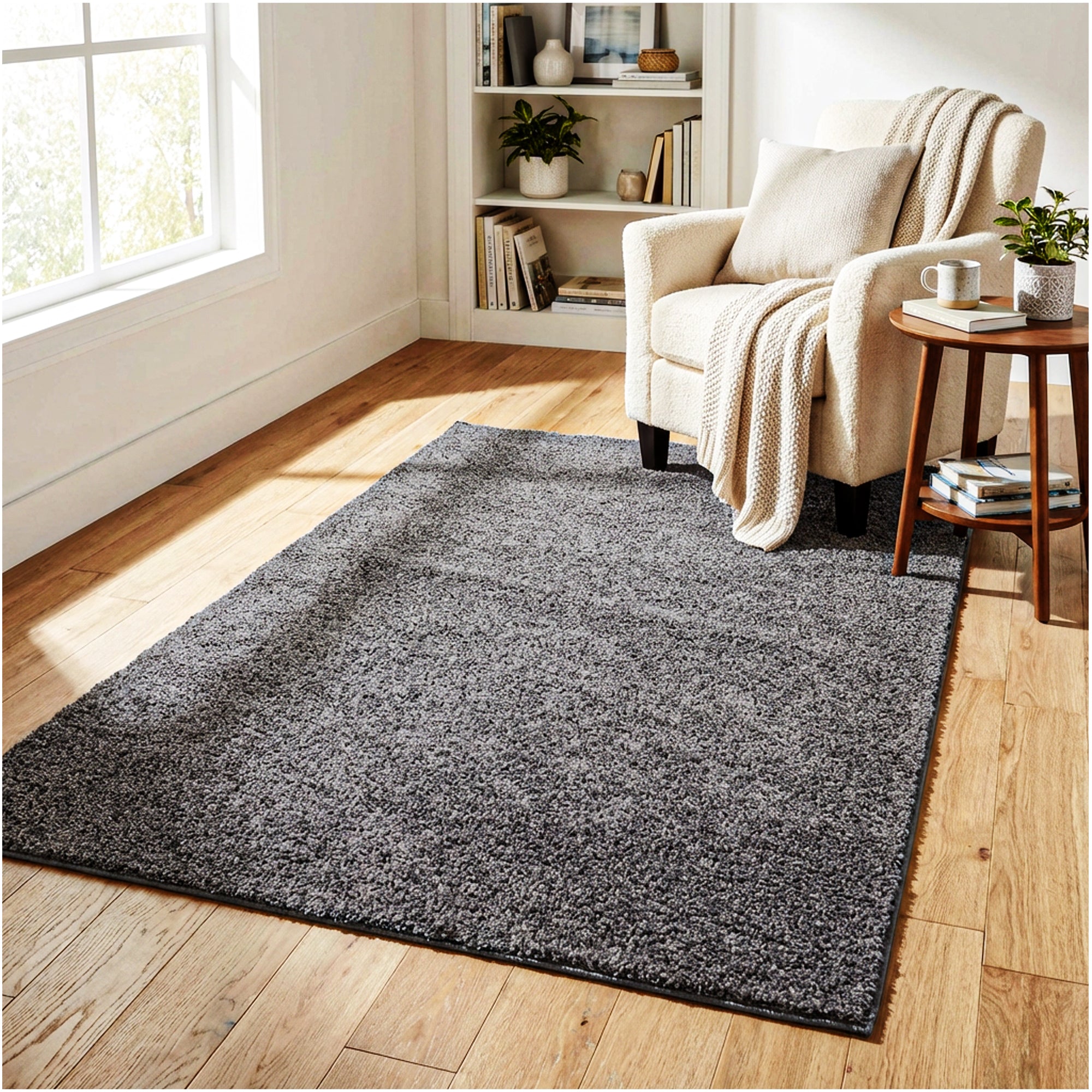 Full Court Indoor Frieze Area Rug – 25 oz Plush Pile, 2 Colors