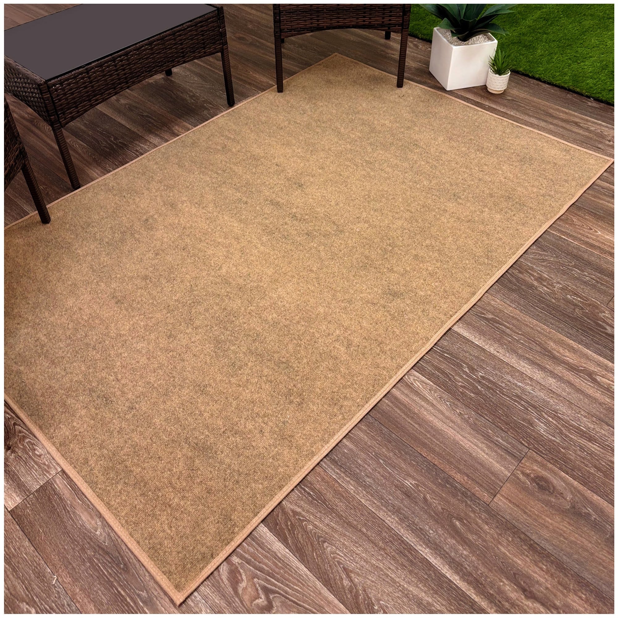 Ribbed Indoor-Outdoor Area Rug