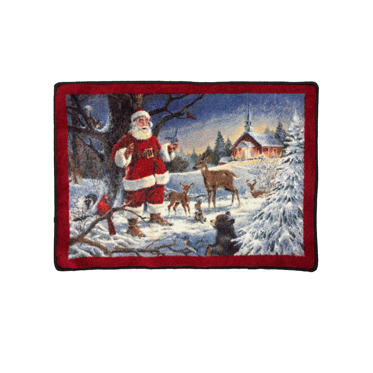 Christmas Service Santa Holiday Area Rug