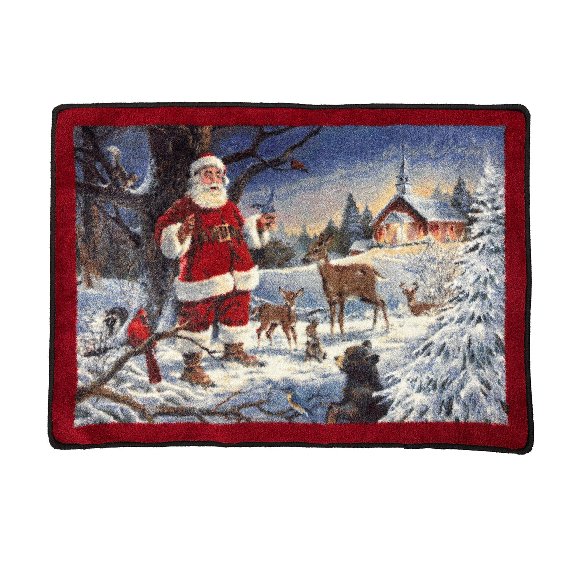Christmas Service Santa Holiday Area Rug