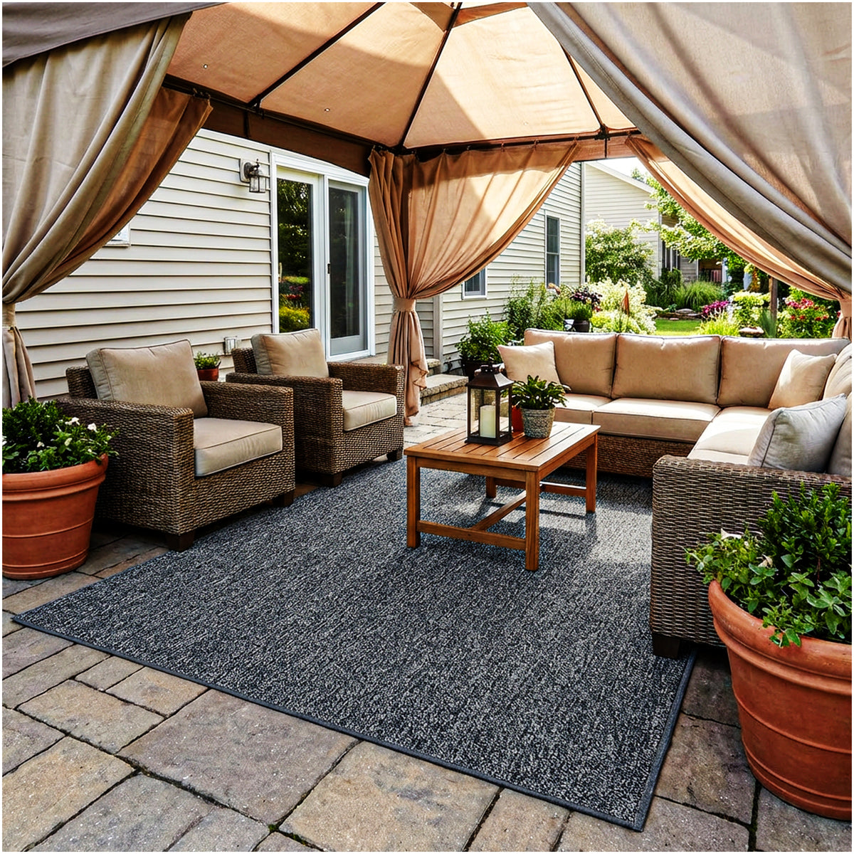 Outside Agenda Indoor Outdoor Rug | Durable Level Loop Rug in Custom Sizes