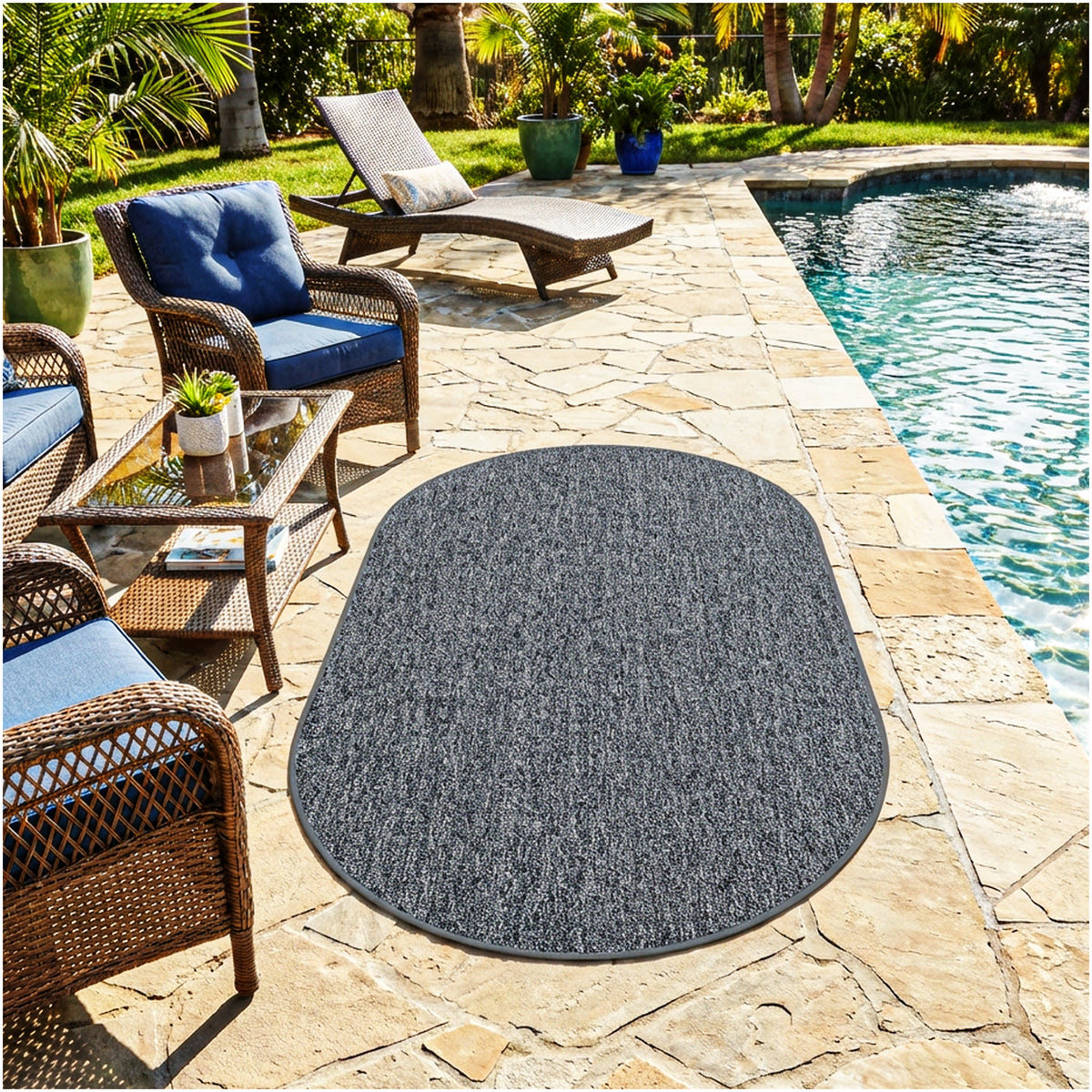 Outside Agenda Indoor Outdoor Rug | Durable Level Loop Rug in Custom Sizes