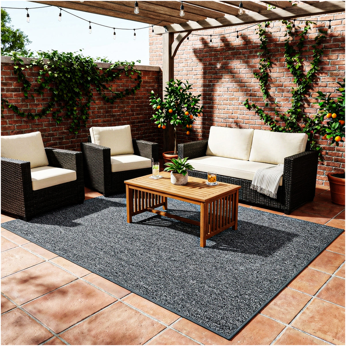 Outside Agenda Indoor Outdoor Rug | Durable Level Loop Rug in Custom Sizes