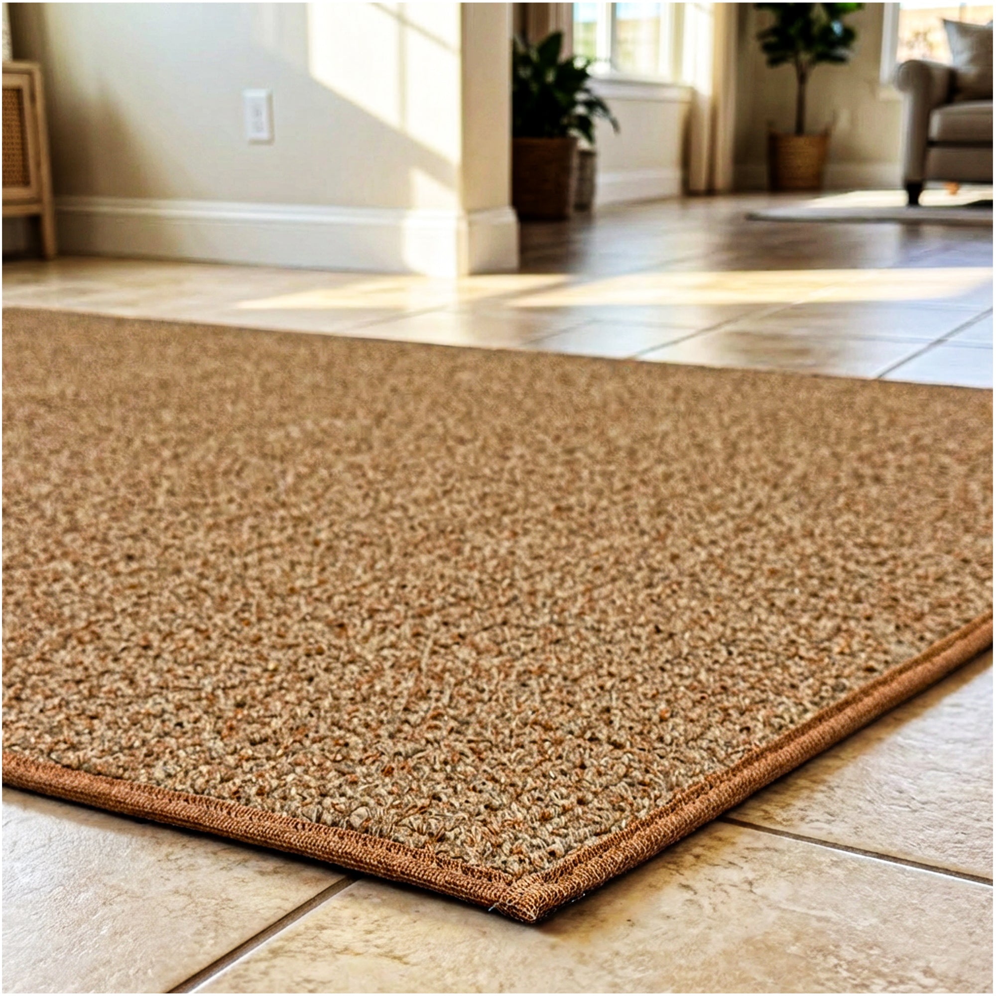 Casual Boucle Indoor/Outdoor Area Rug – Custom Sizes, 6 Colors