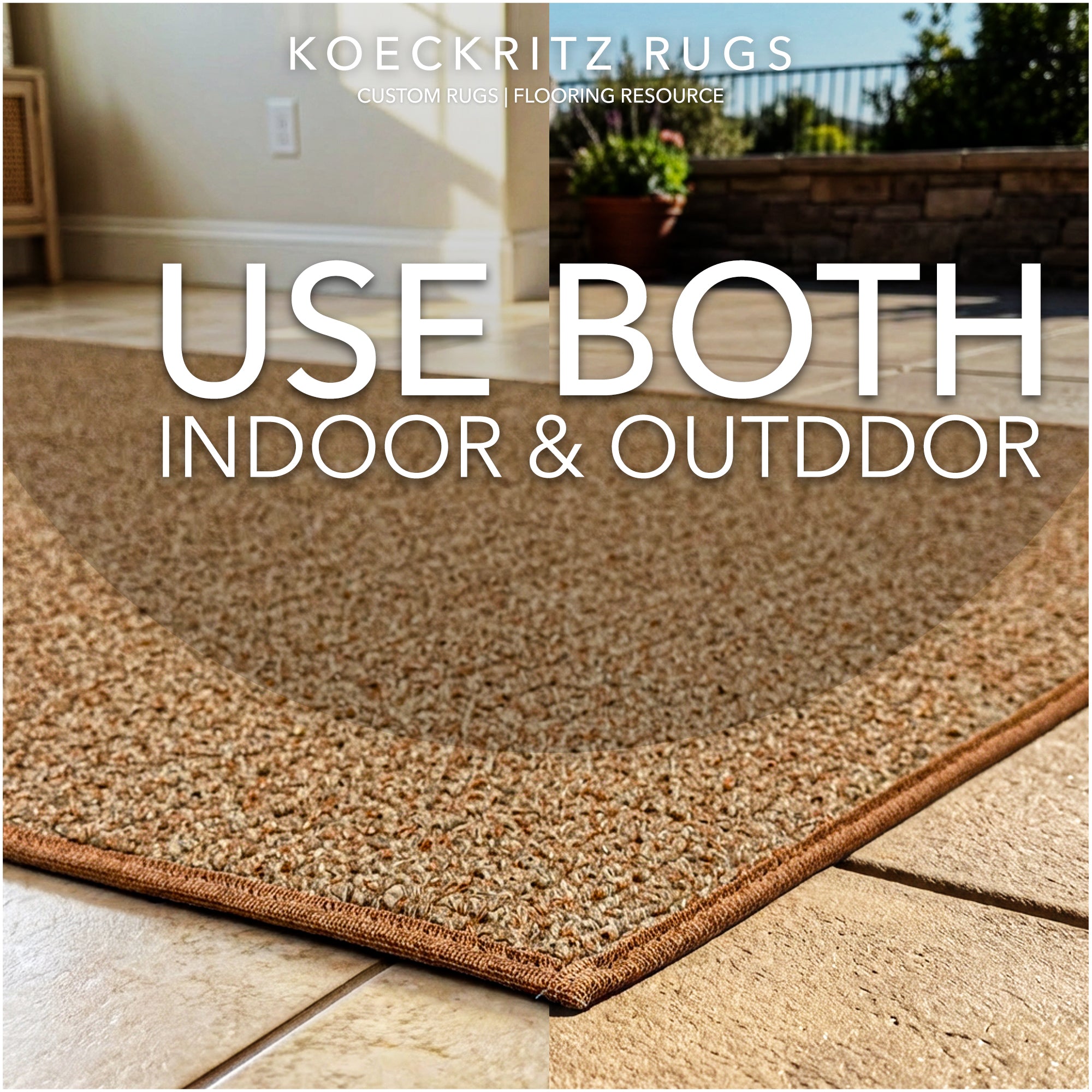 Casual Boucle Indoor/Outdoor Area Rug – Custom Sizes, 6 Colors