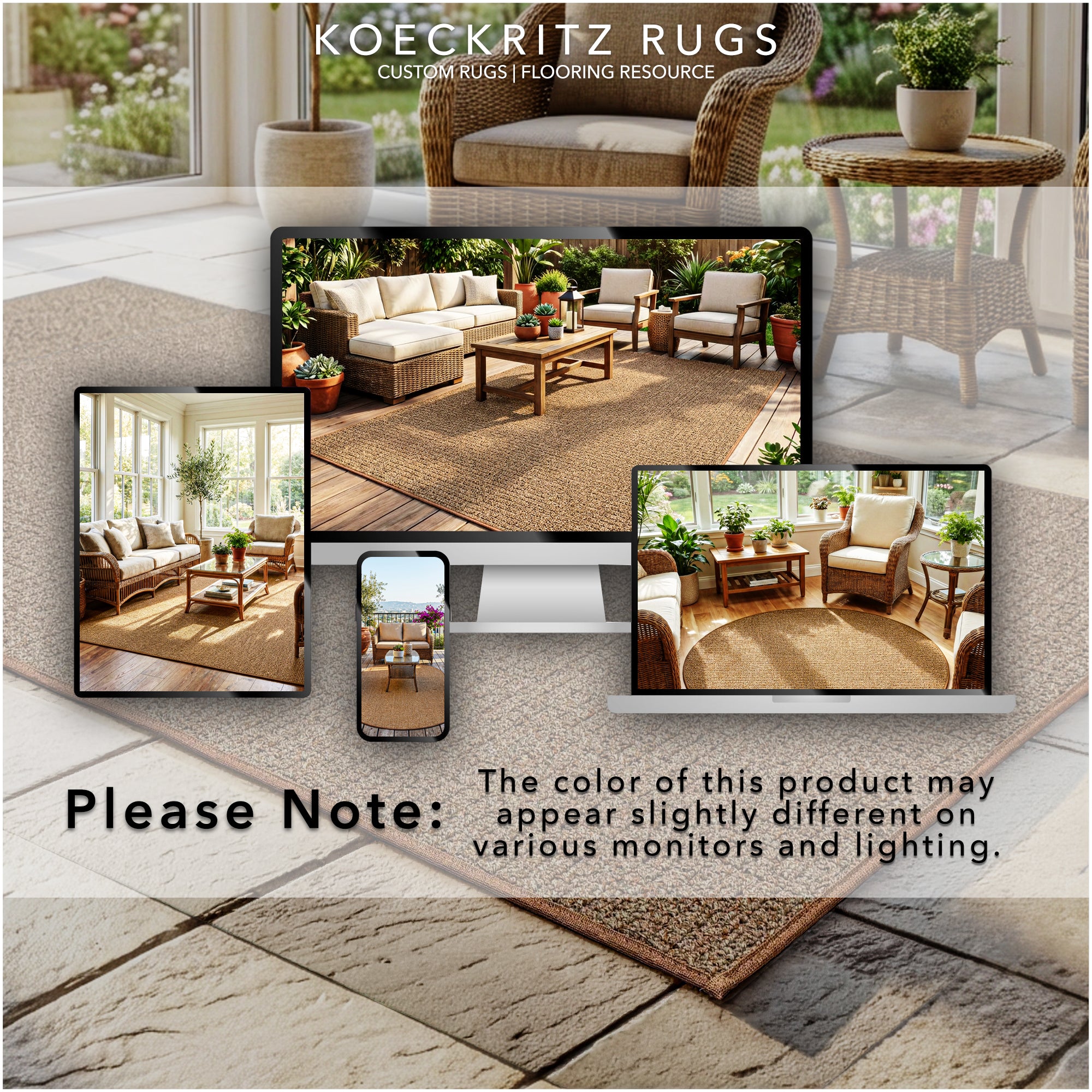 Casual Boucle Indoor/Outdoor Area Rug – Custom Sizes, 6 Colors