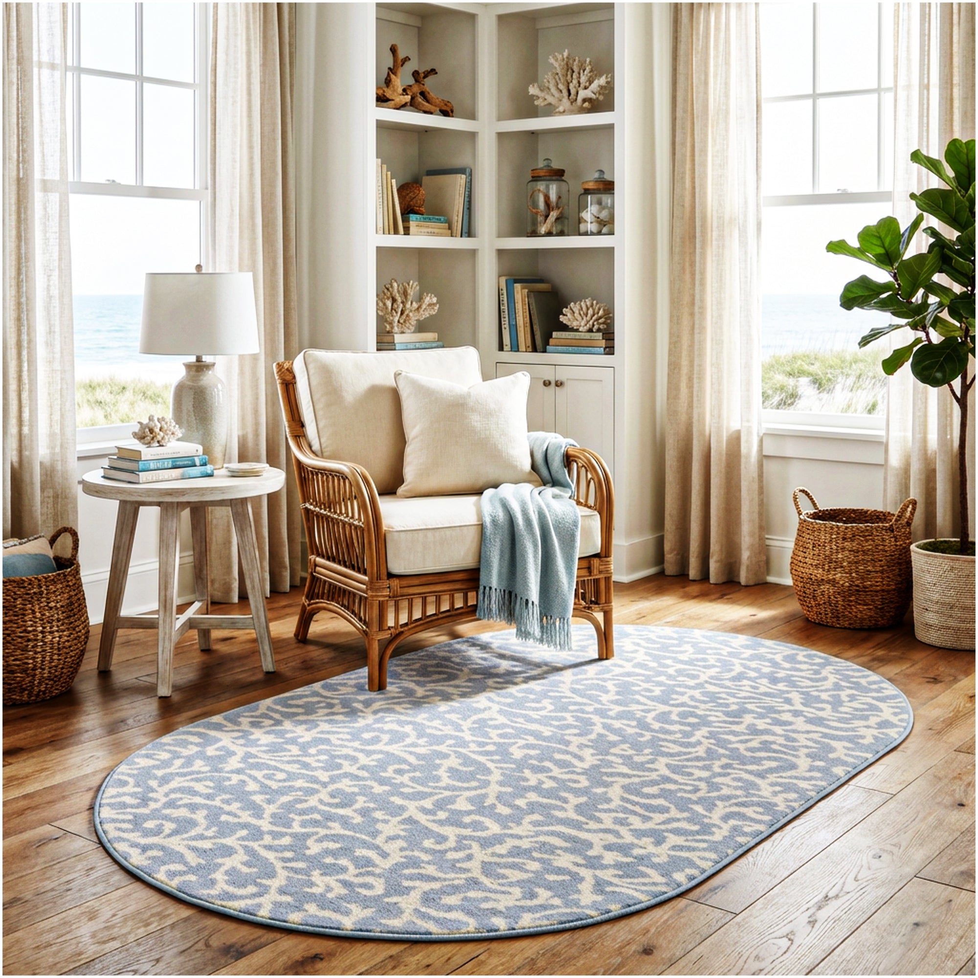 Milliken Coral Springs Indoor Area Rug | Standard Sizes & Color Options
