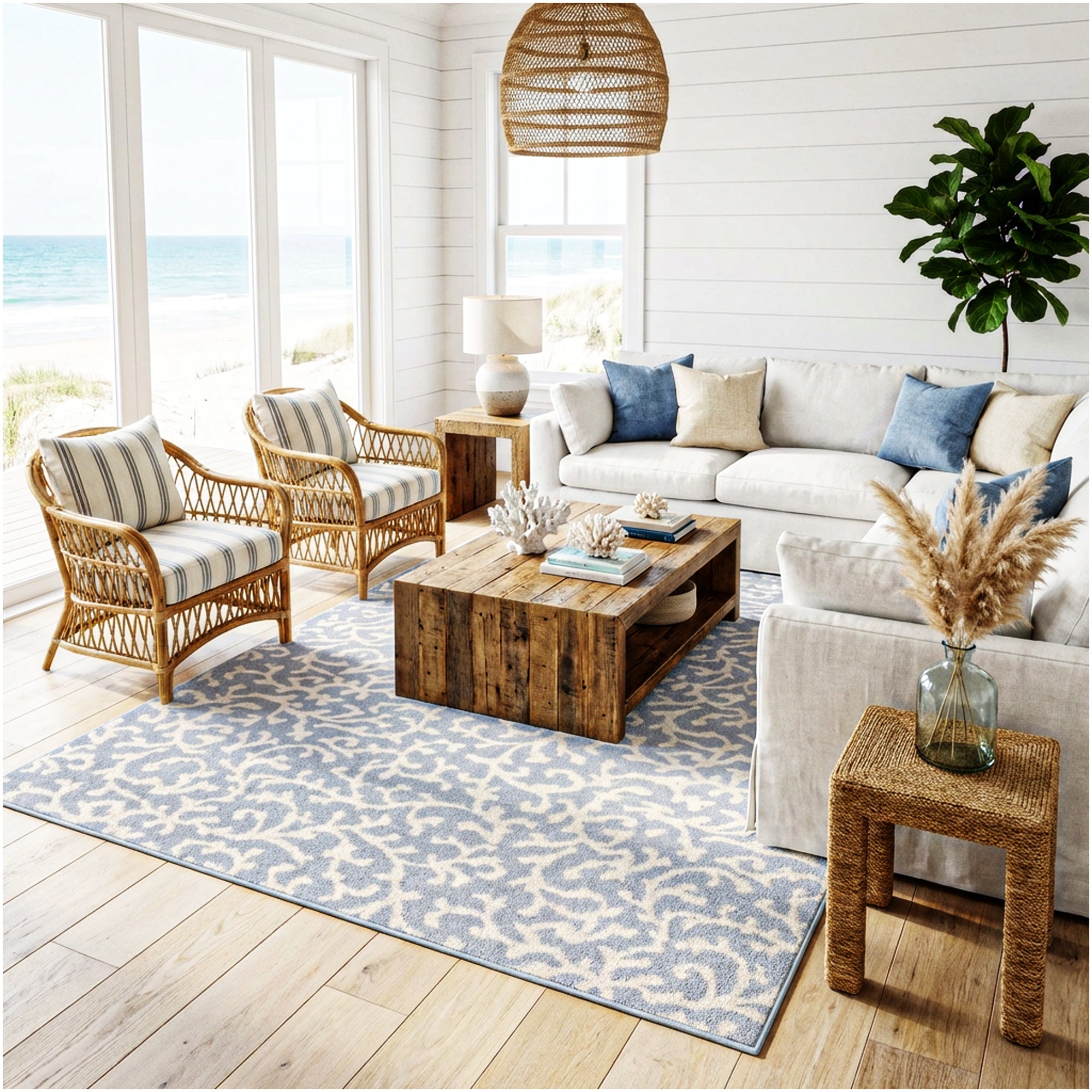 Milliken Coral Springs Indoor Area Rug | Standard Sizes & Color Options