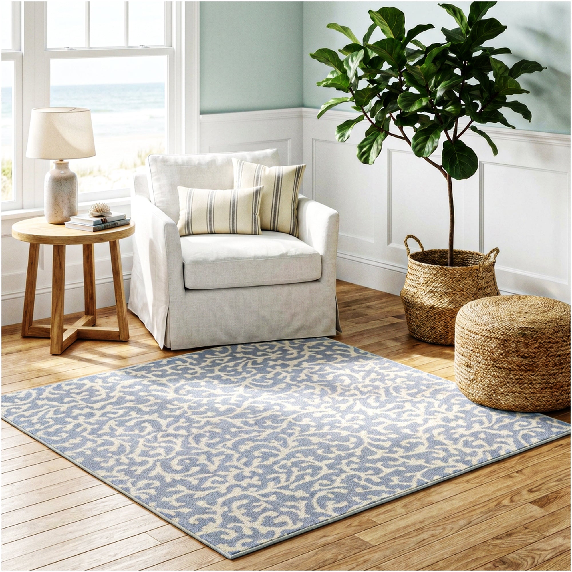Milliken Coral Springs Indoor Area Rug | Standard Sizes & Color Options