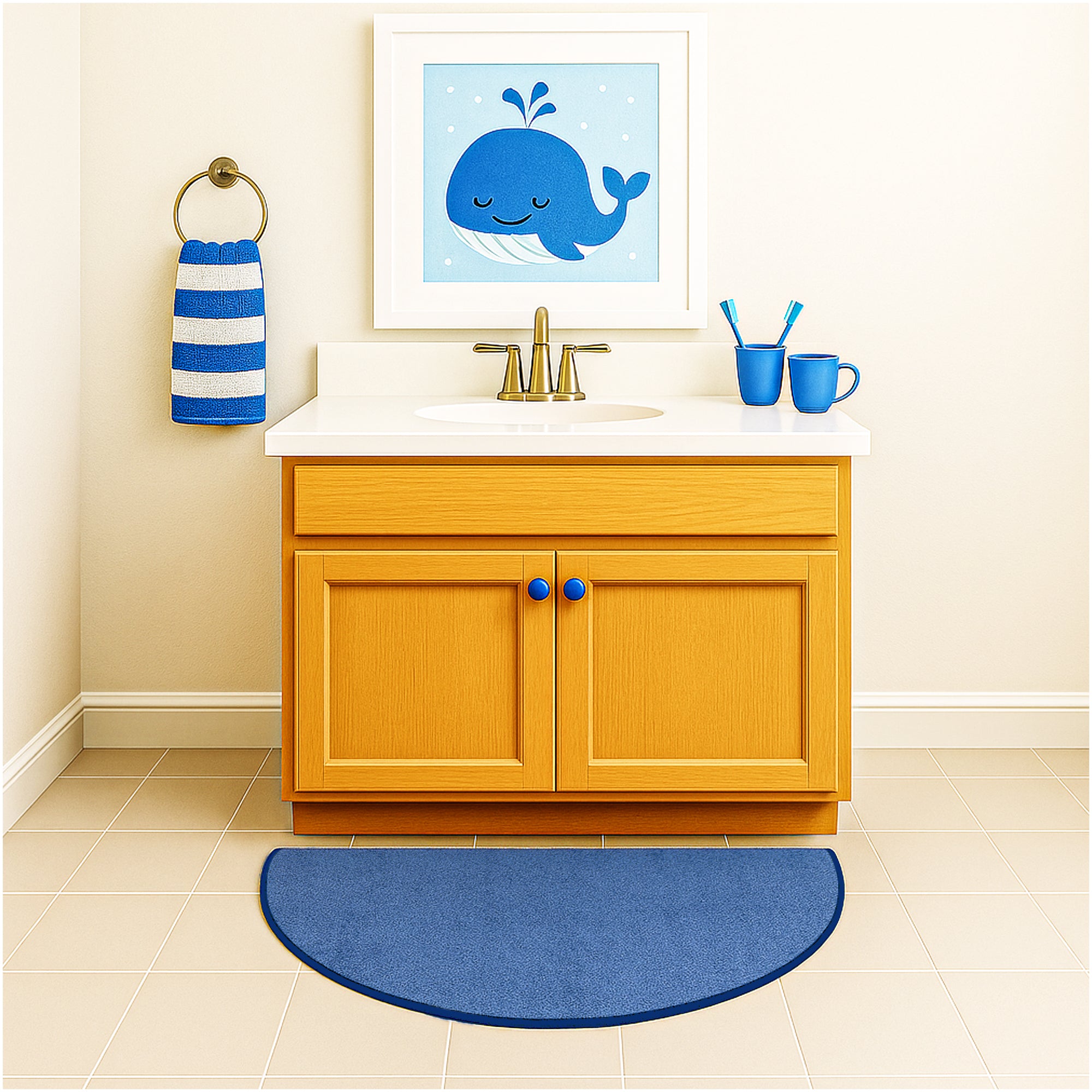 Kid Crossing Soft Area Rug – Colorful Collection, Custom Sizes Available - Sample