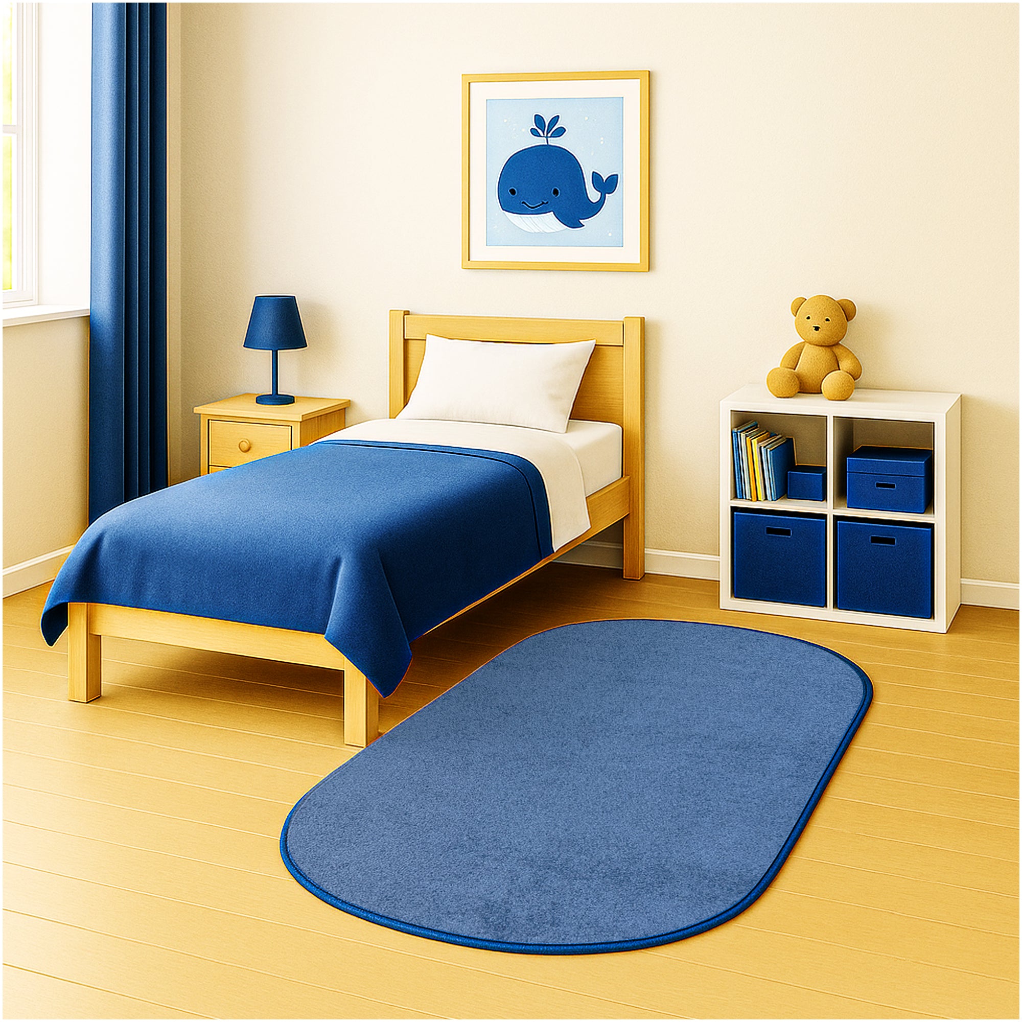 Kid Crossing Soft Area Rug – Colorful Collection, Custom Sizes Available - Sample