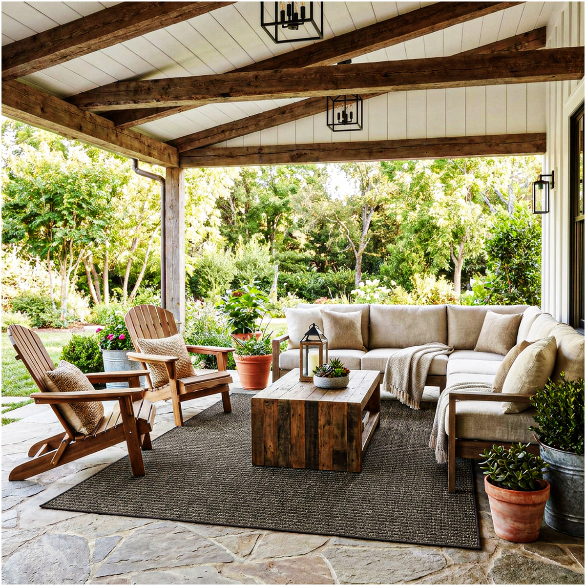 Dominica Indoor Outdoor Area Rug – Custom Size Patio Rug