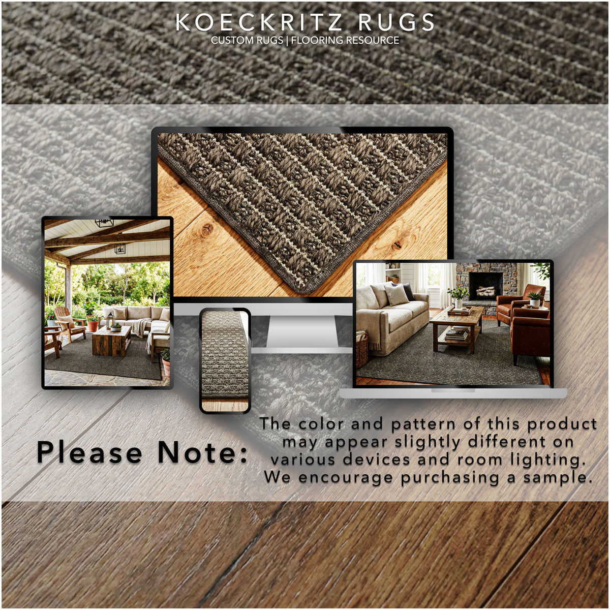 Dominica Indoor Outdoor Area Rug – Custom Size Patio Rug