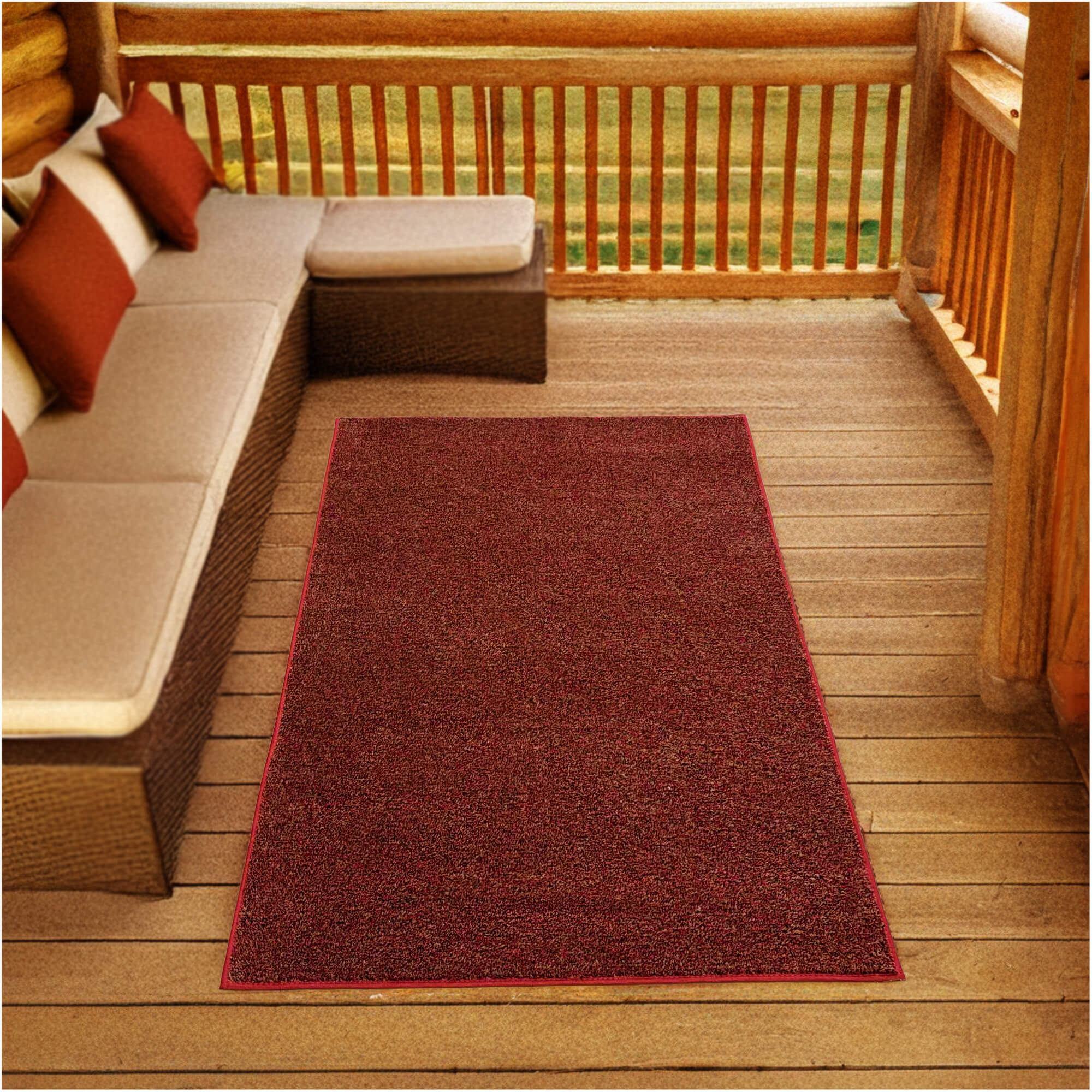 Cabana Tweed Artificial Grass Turf Rug – 3/8” Thick Ultra Turf Carpet, Custom Size, 7 Colors