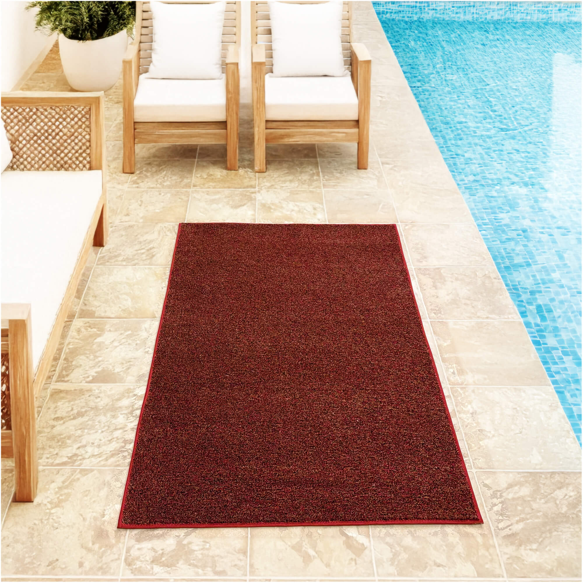 Cabana Tweed Artificial Grass Turf Rug – 3/8” Thick Ultra Turf Carpet, Custom Size, 7 Colors