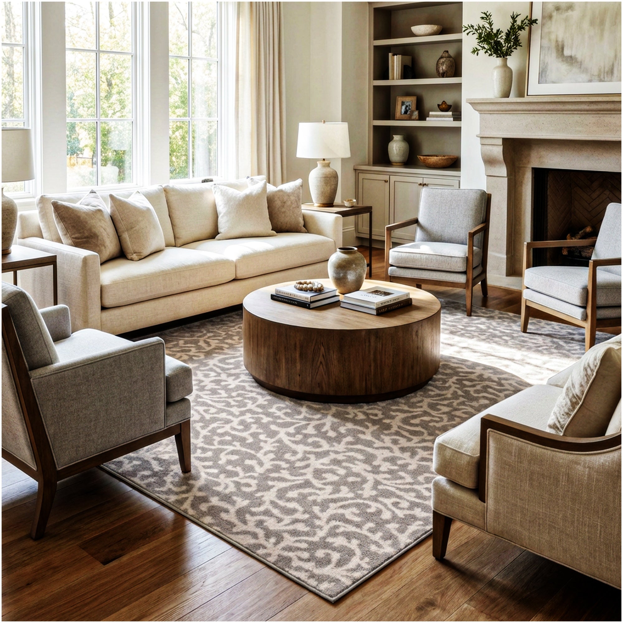 Milliken Coral Springs Indoor Area Rug | Standard Sizes & Color Options