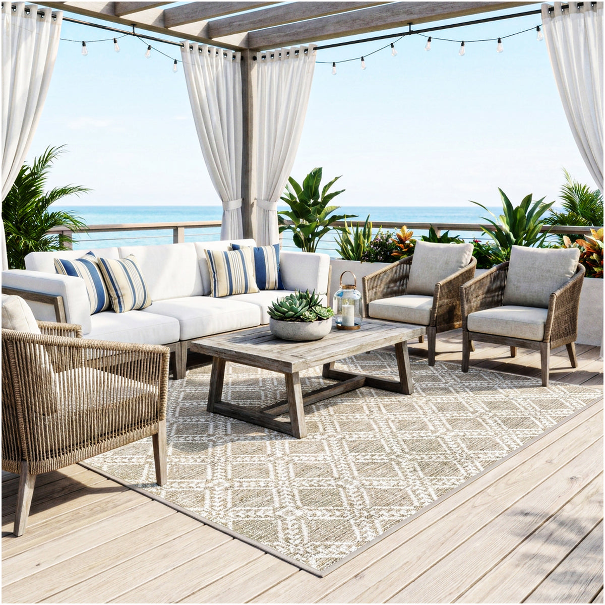Belmar Custom Size Indoor & Outdoor Area Rug